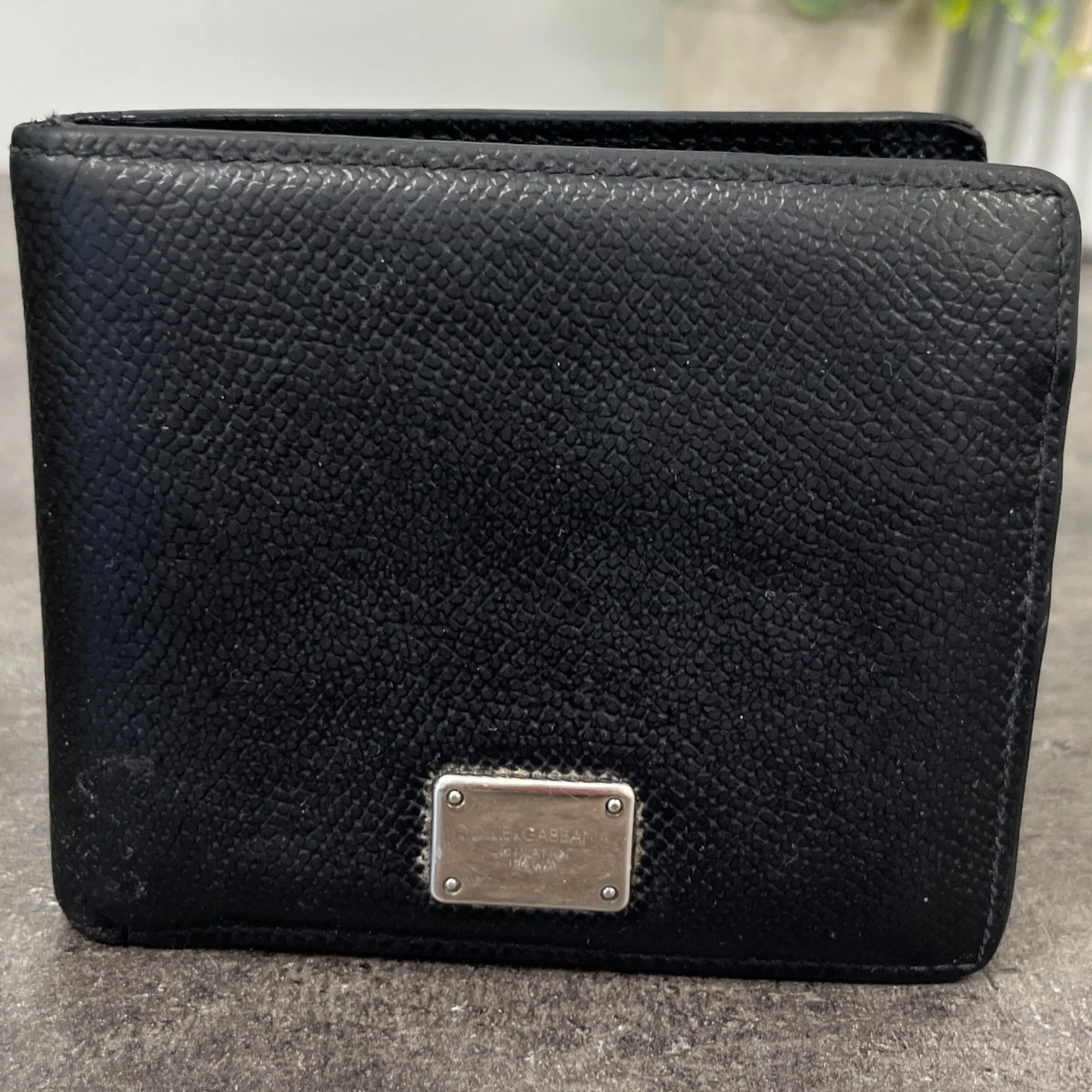 Men's Plaque Logo Wallet Black - Image 8