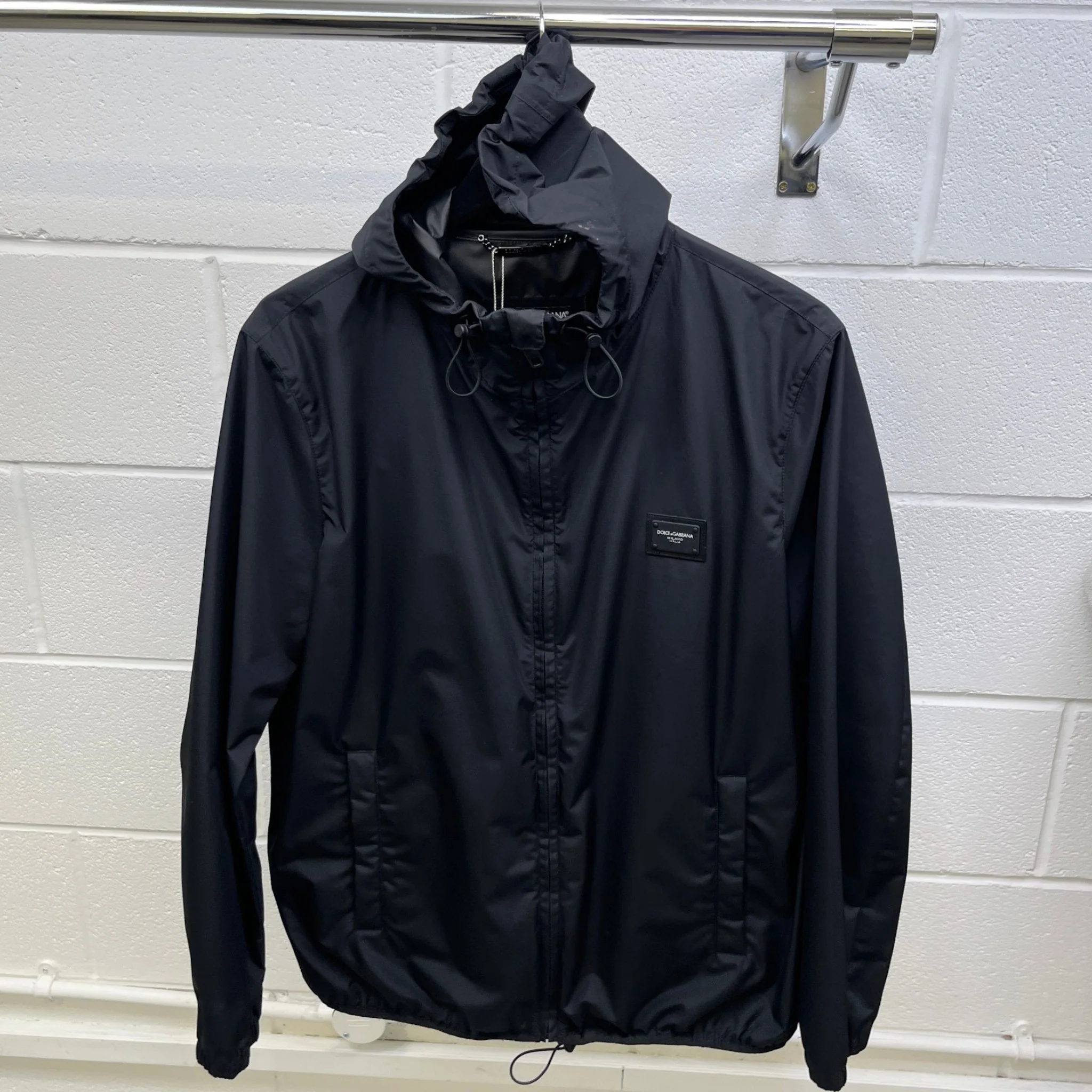 Men's Plaque Logo Windbreaker Black Size IT 46 / S - Image 8