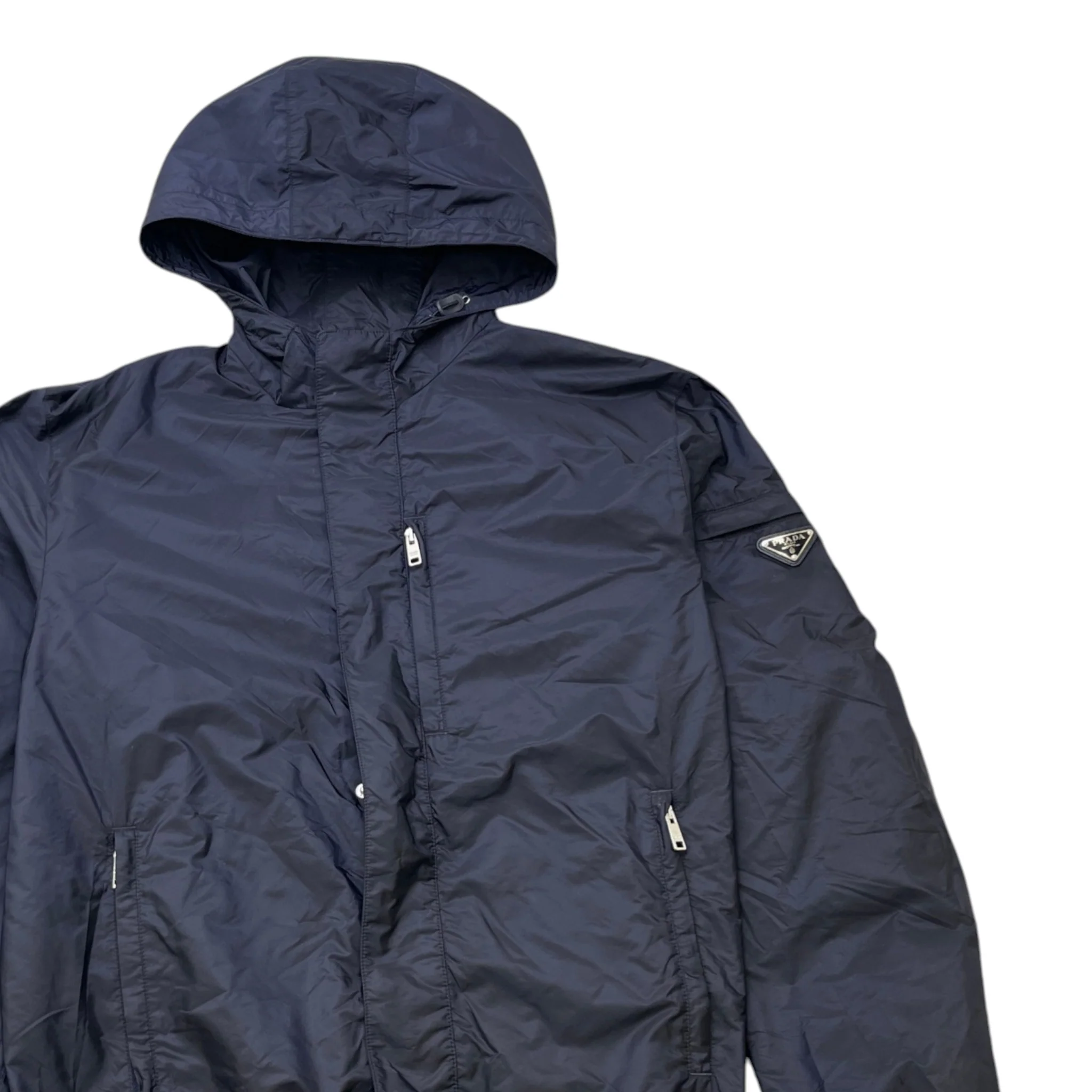 Men's Plaque Logo Windbreaker Navy Size IT 54 / XXL - Image 3
