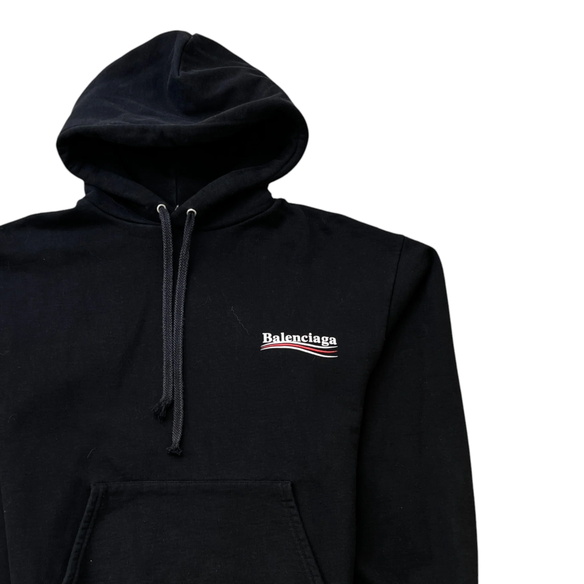 Men's Political Logo Hoodie Black Size S - Image 3