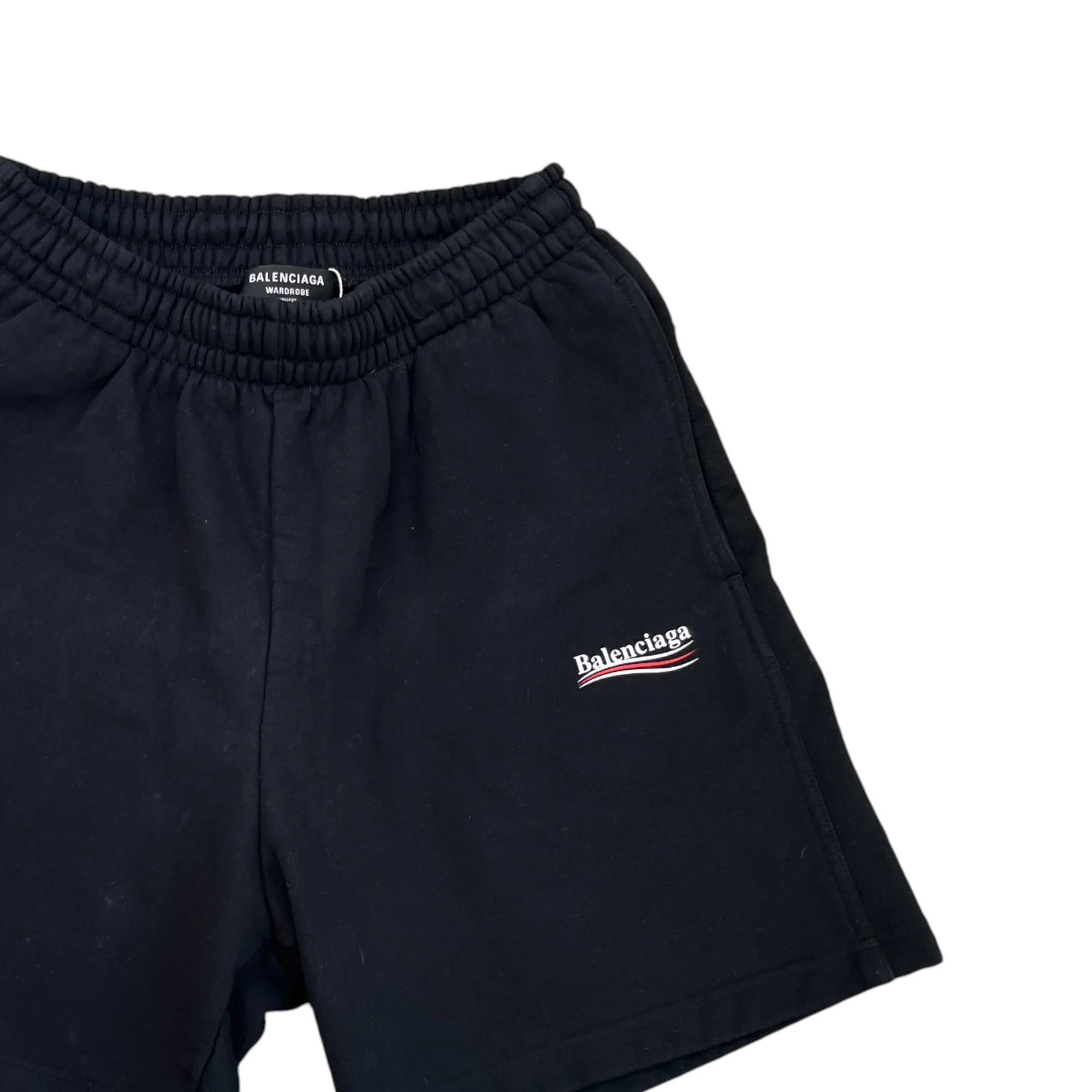 Men's Political Logo Print Shorts Black Size XXS - Image 3