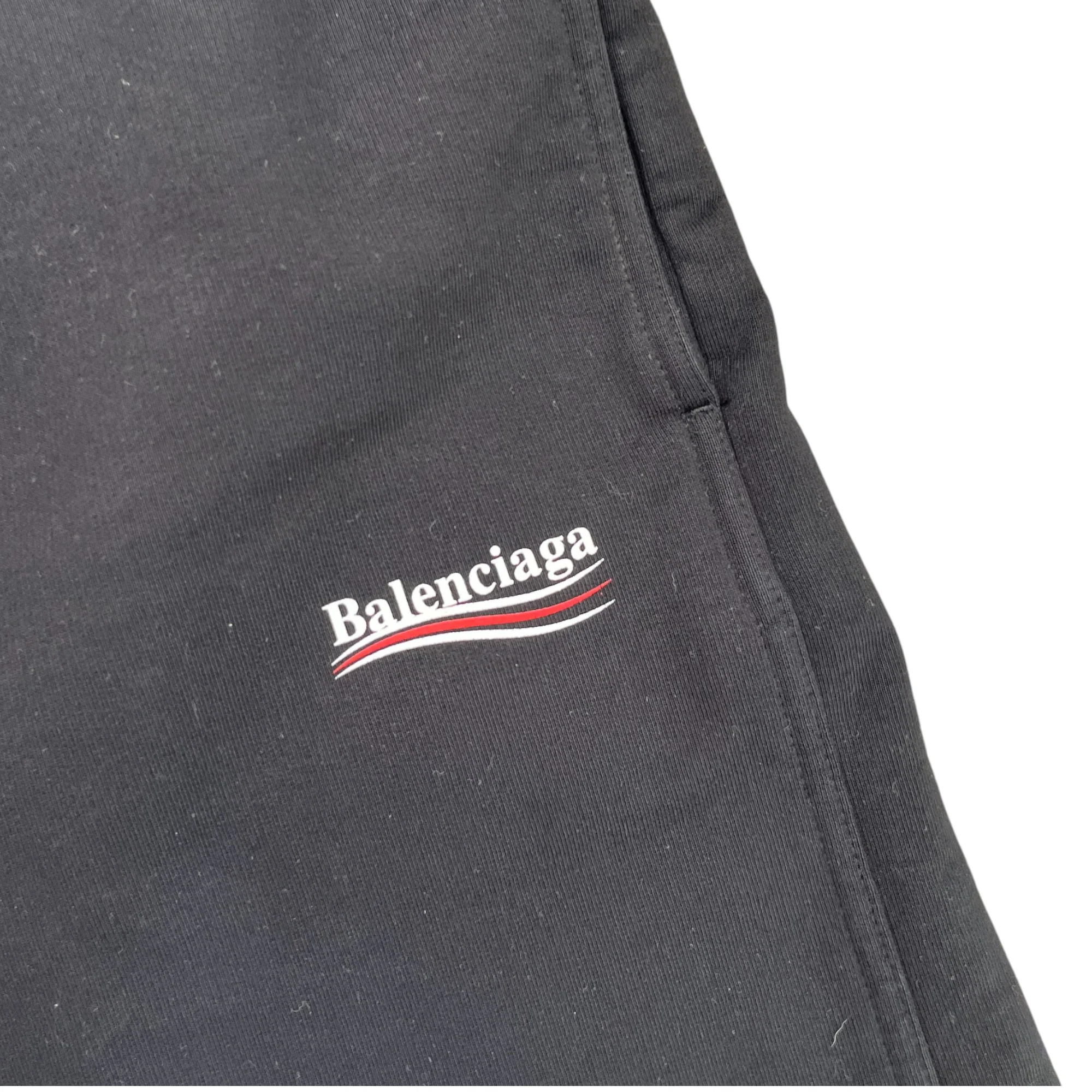 Men's Political Logo Print Shorts Black Size XXS - Image 5