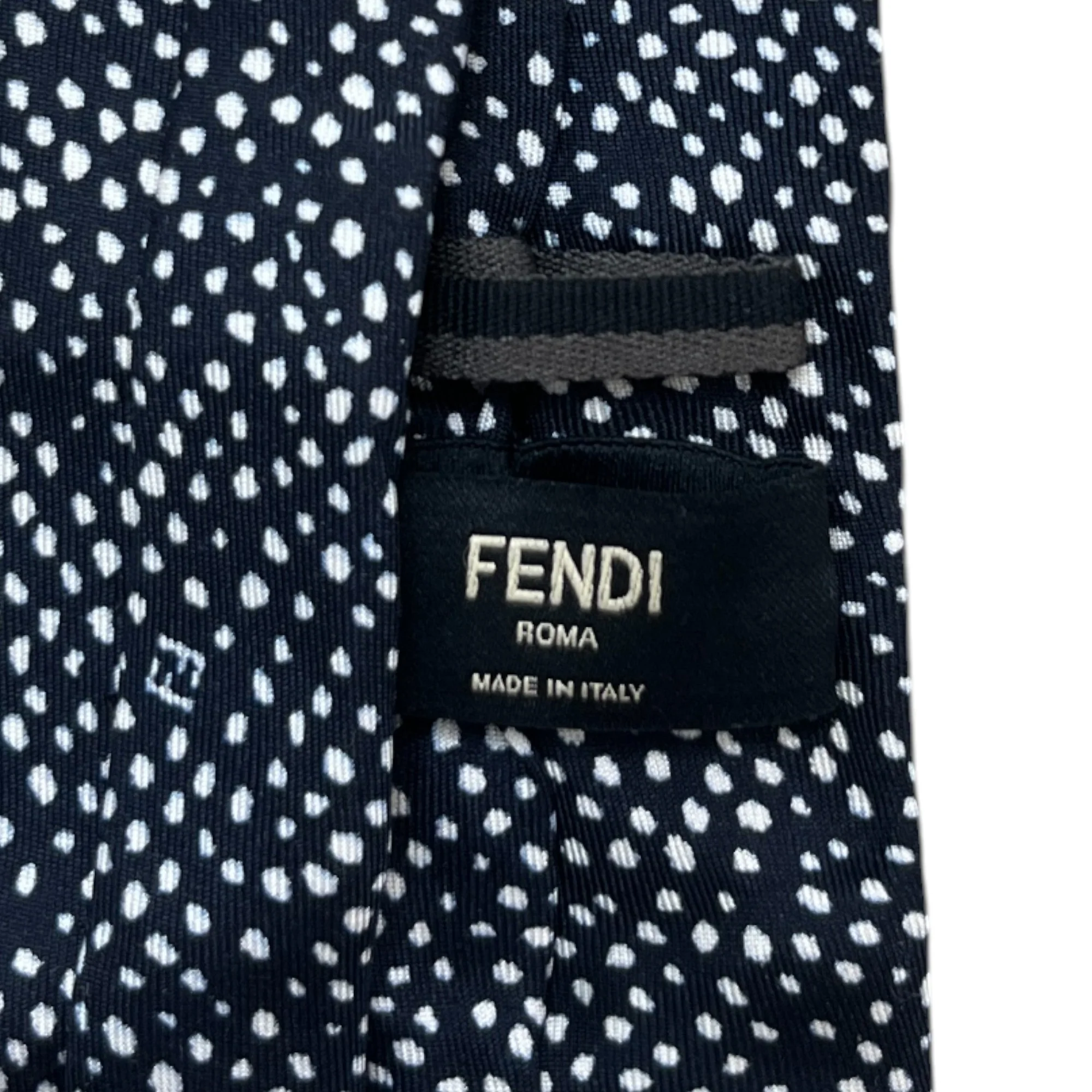 Men's Polkadot Tie Black - Image 5