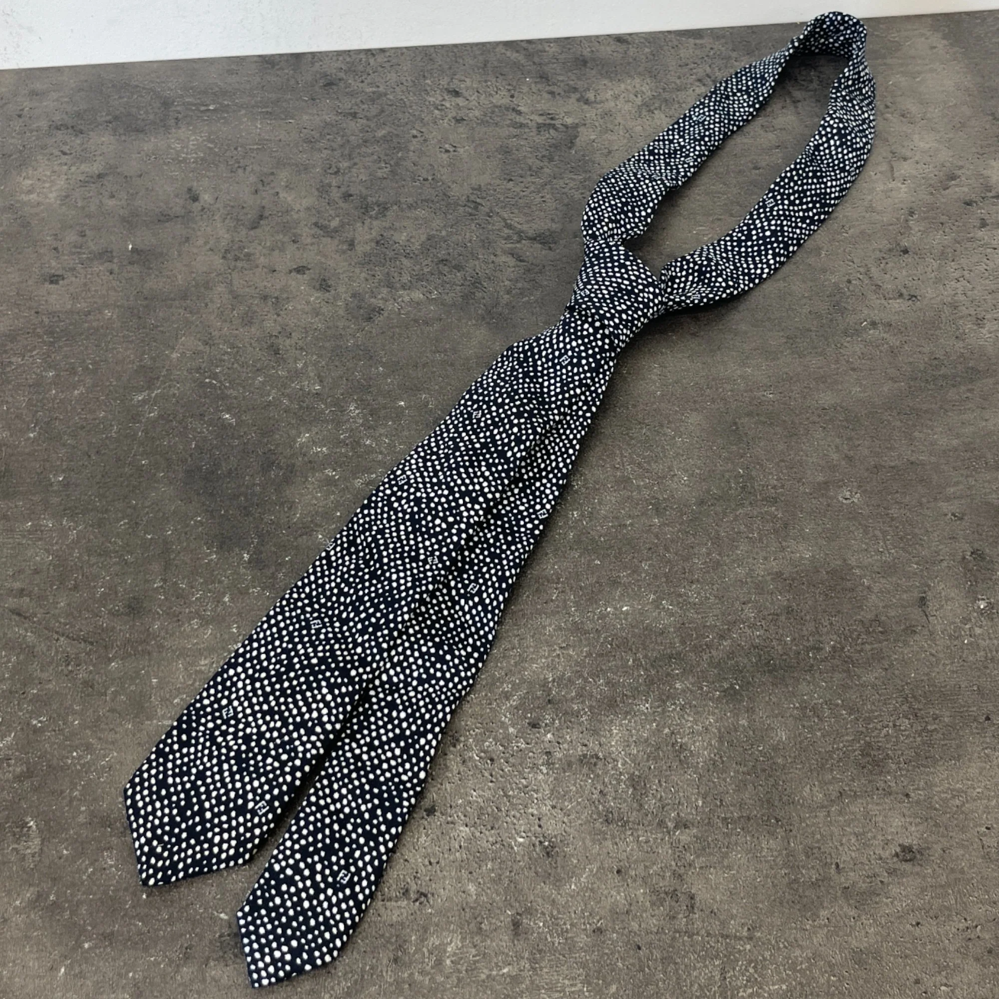 Men's Polkadot Tie Black - Image 7