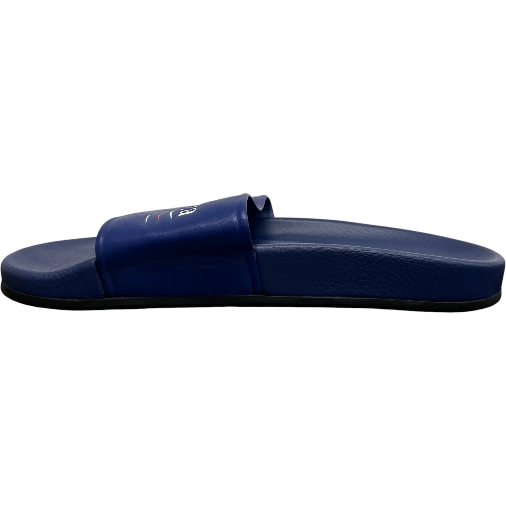 Men's Pool Political Logo Slides Blue Size EU 41 / UK 7 - Image 2