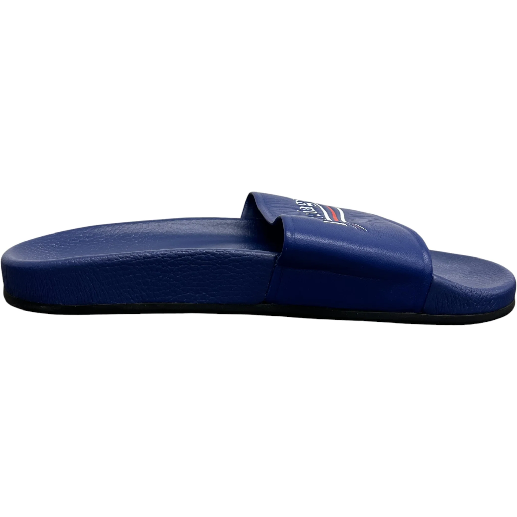Men's Pool Political Logo Slides Blue Size EU 41 / UK 7 - Image 4