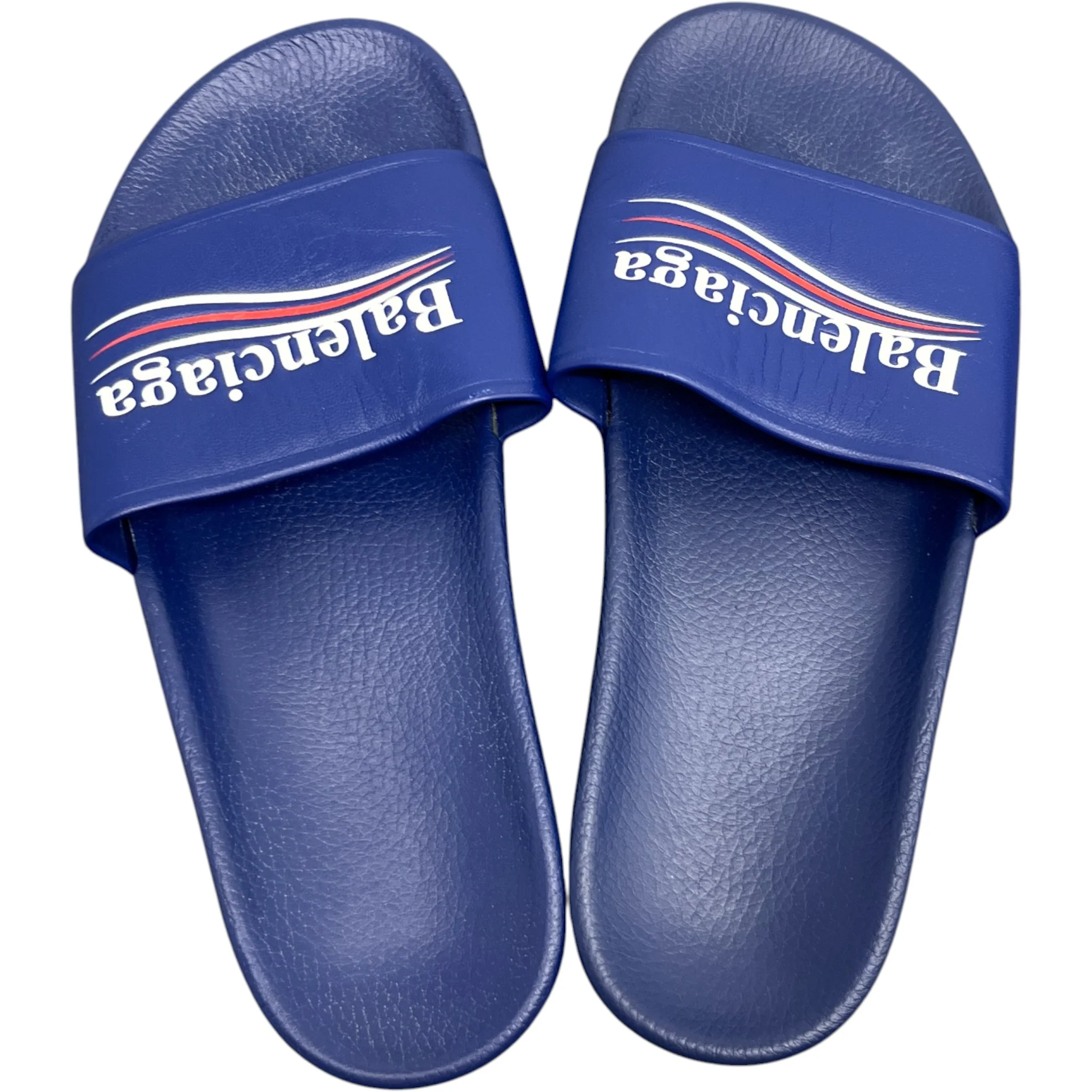 Men's Pool Political Logo Slides Blue Size EU 41 / UK 7 - Image 6