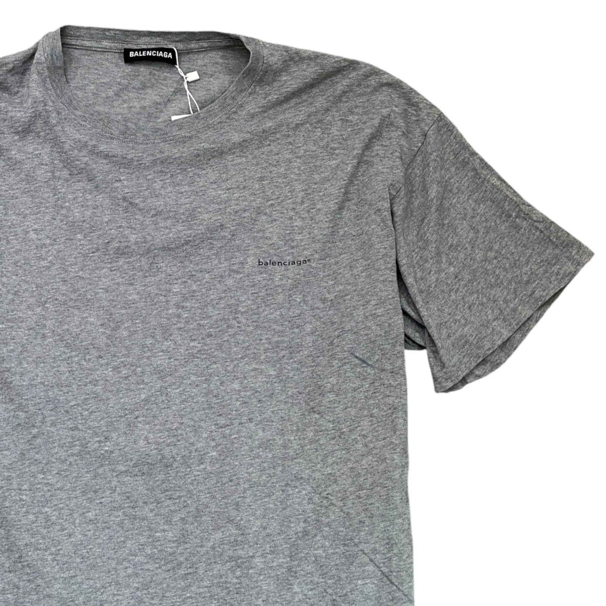 Men's Printed Logo T-Shirt Grey Size M - Image 3