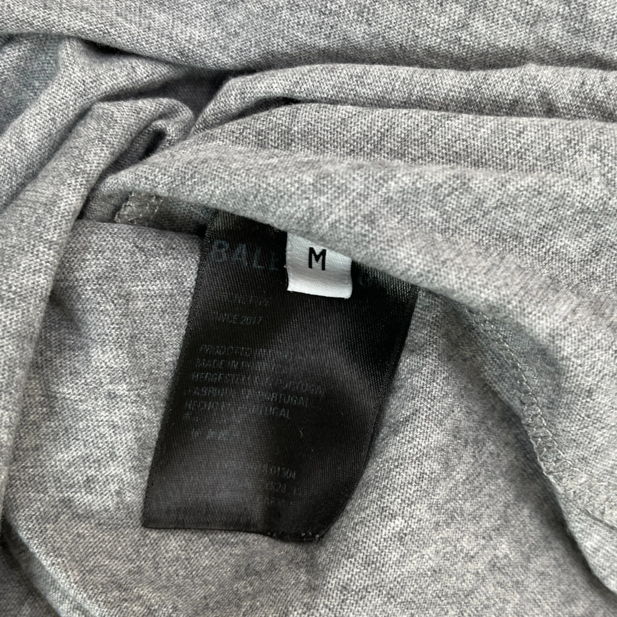 Men's Printed Logo T-Shirt Grey Size M - Image 6