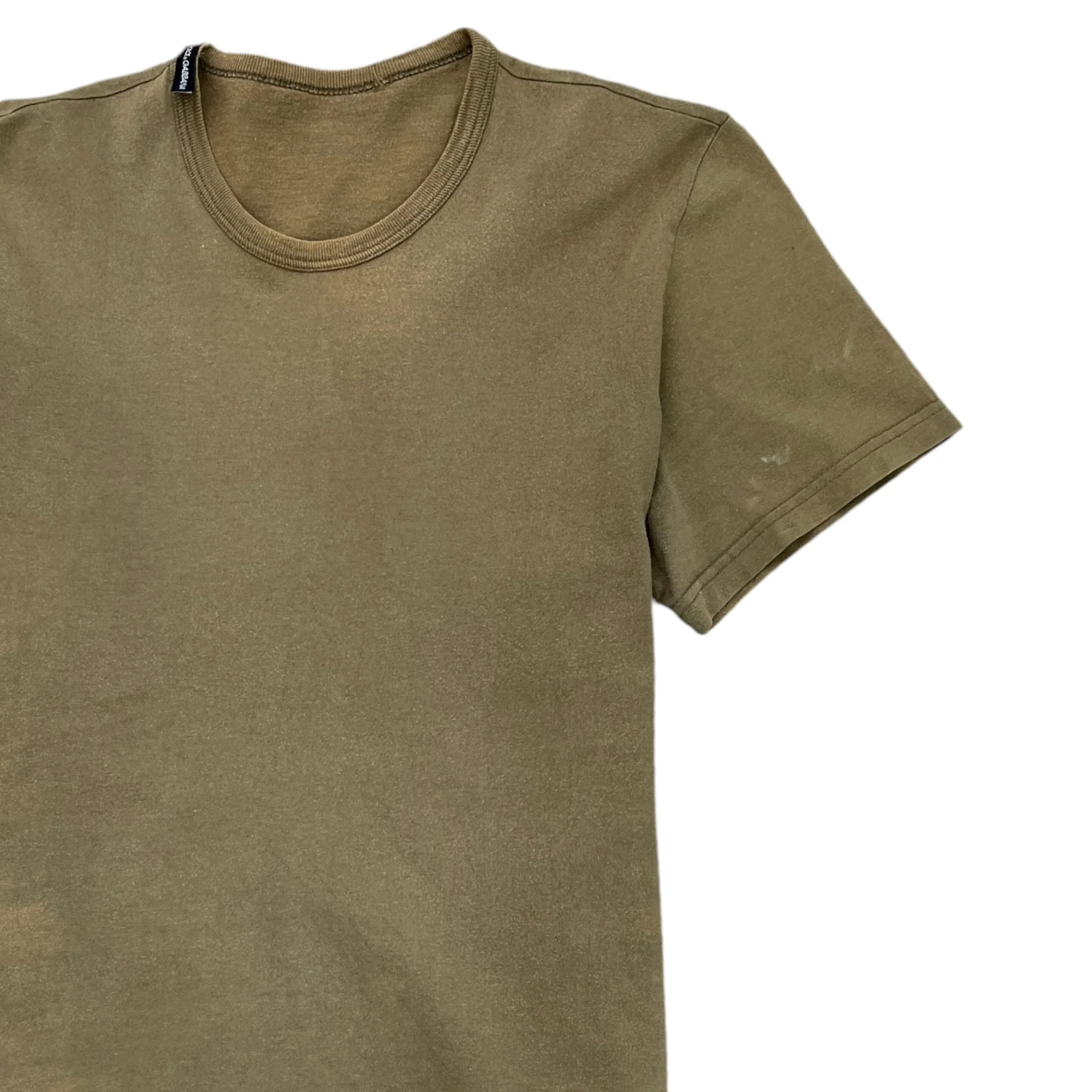 Men's Printed Logo T-Shirt Khaki Size S - Image 3
