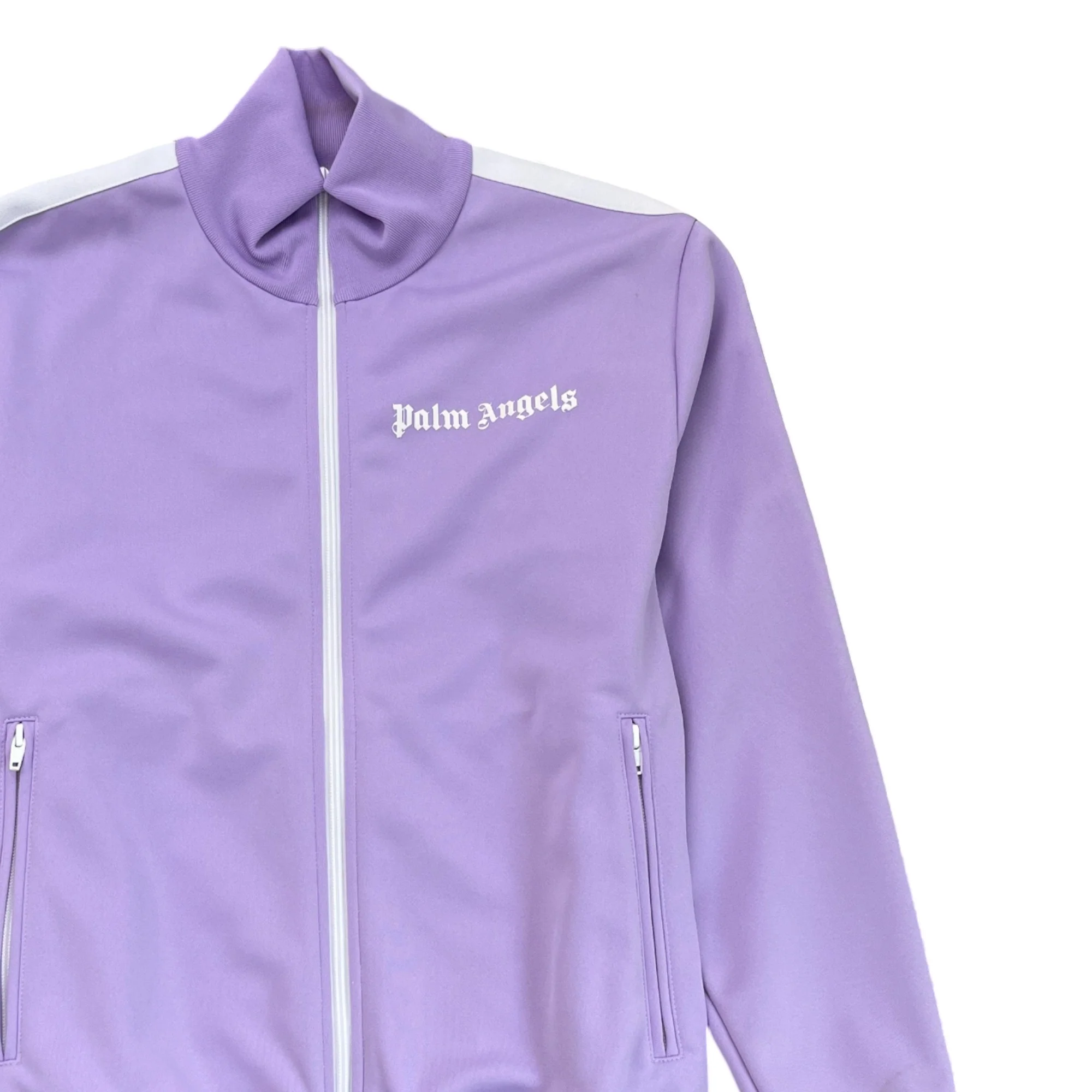 Men's Printed Logo Track Jacket Purple Size M - Image 3