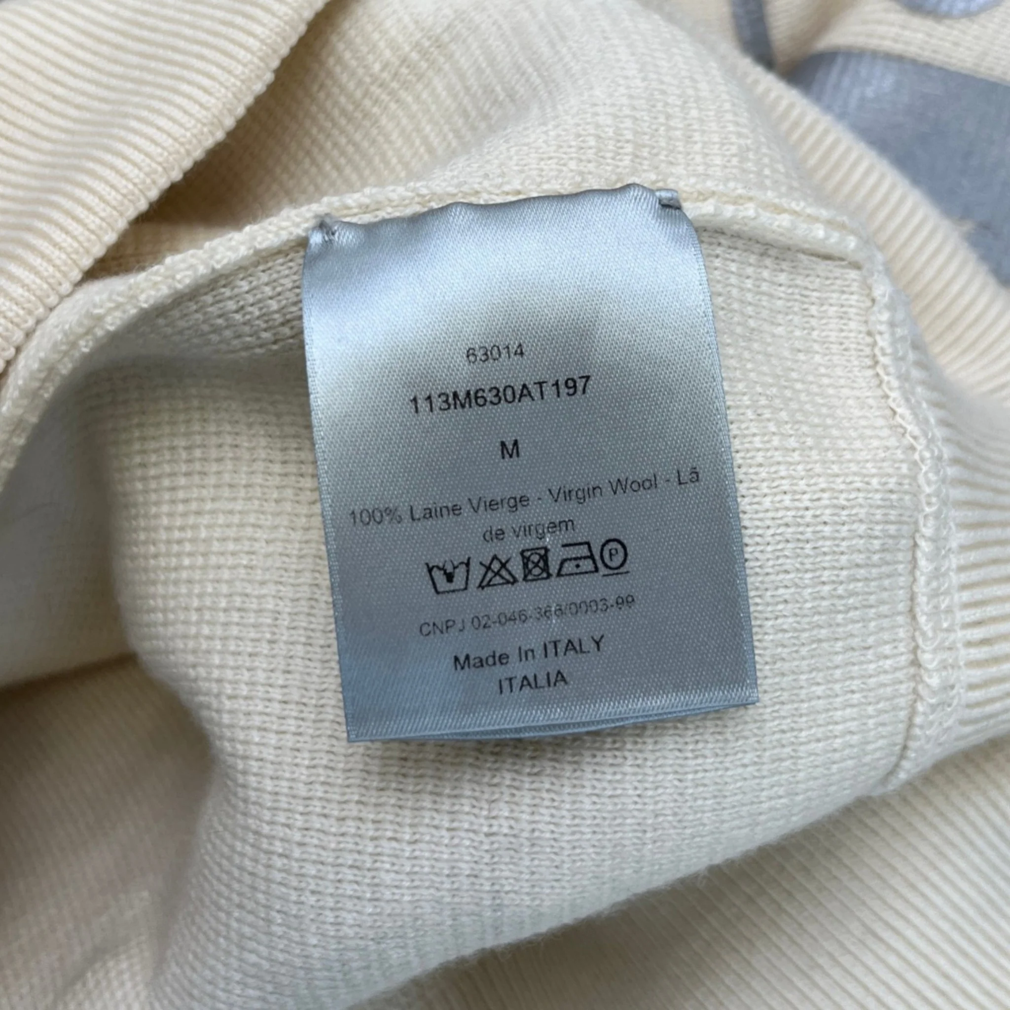 Men's Reflective Oblique Sweatshirt Beige Size M - Image 8
