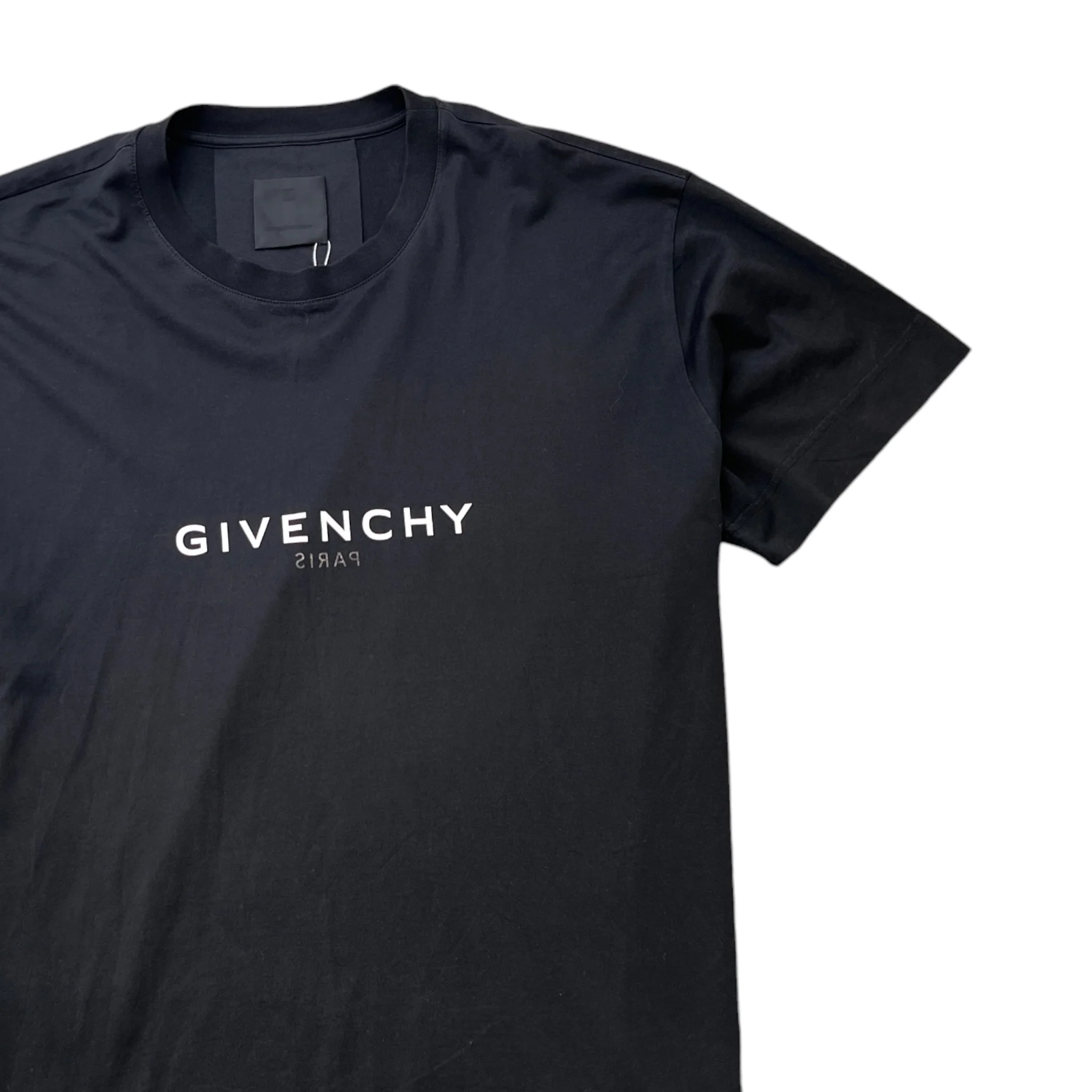 Men's Reverse Logo T-Shirt Black Size L - Image 3