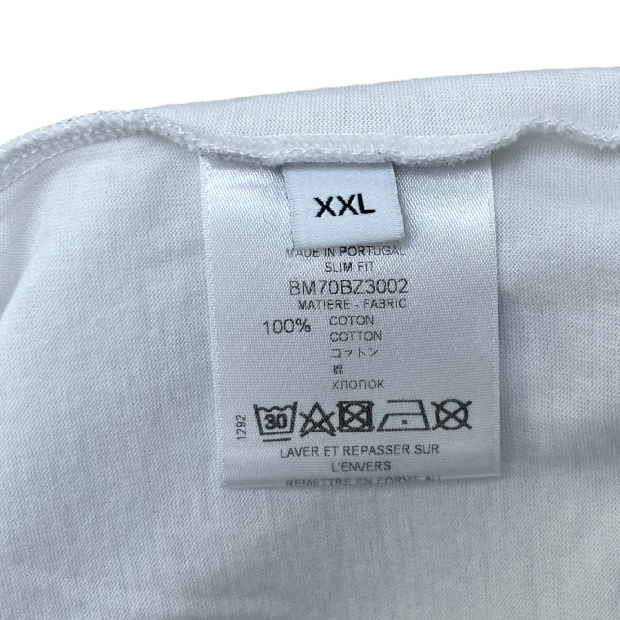 Men's Reverse Logo T-Shirt White Size XXL - Image 5