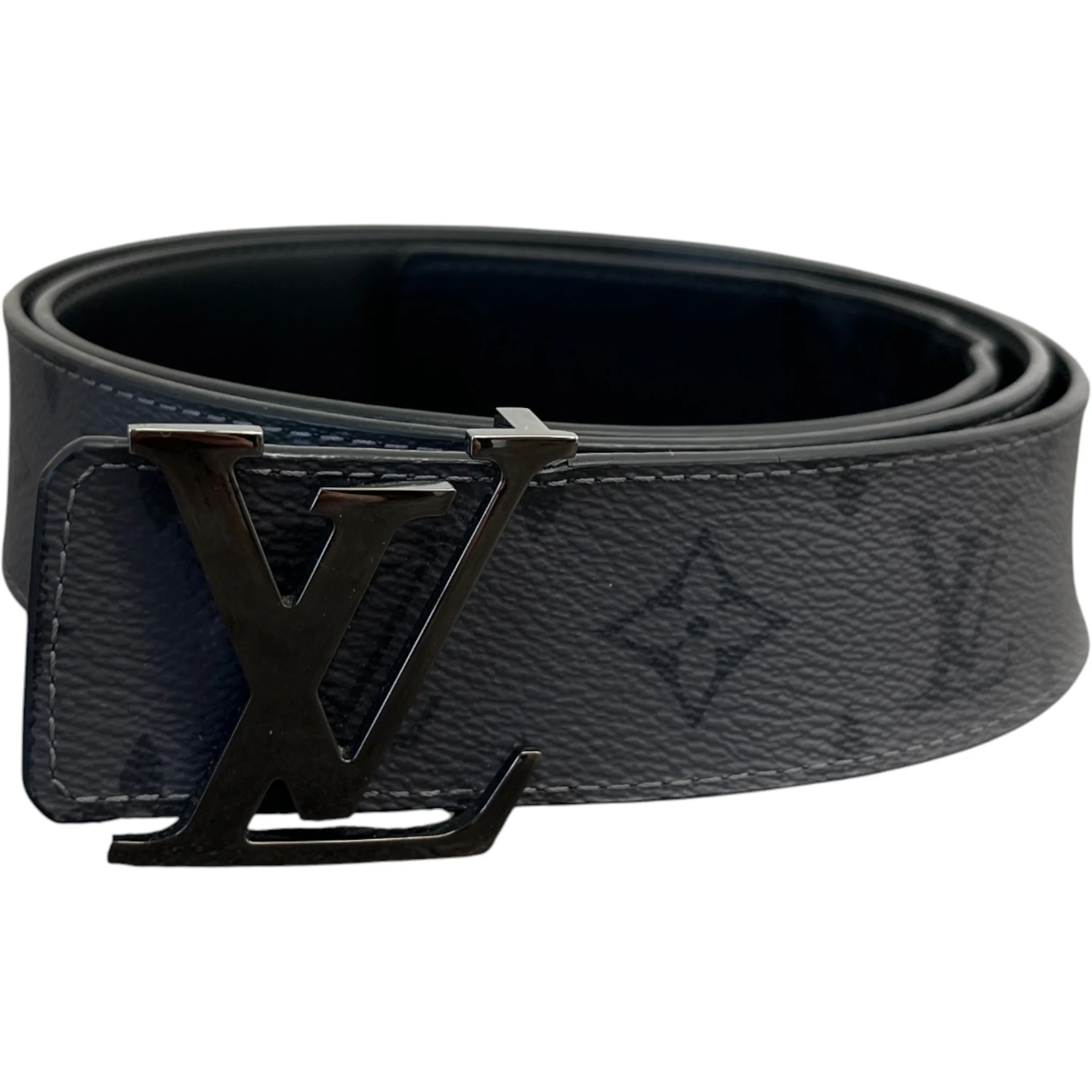 Men's Reversible Monogram Belt Grey