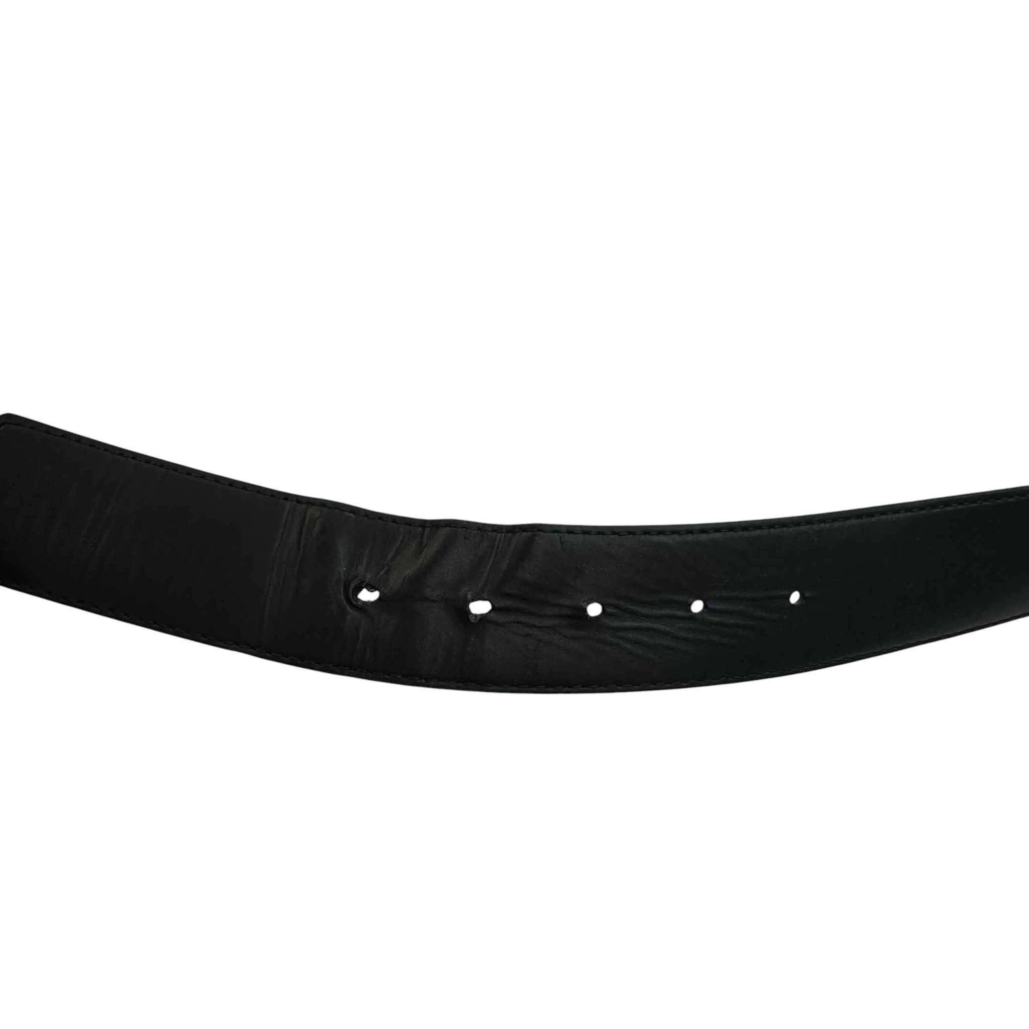 Men's Reversible Monogram Belt Grey - Image 6