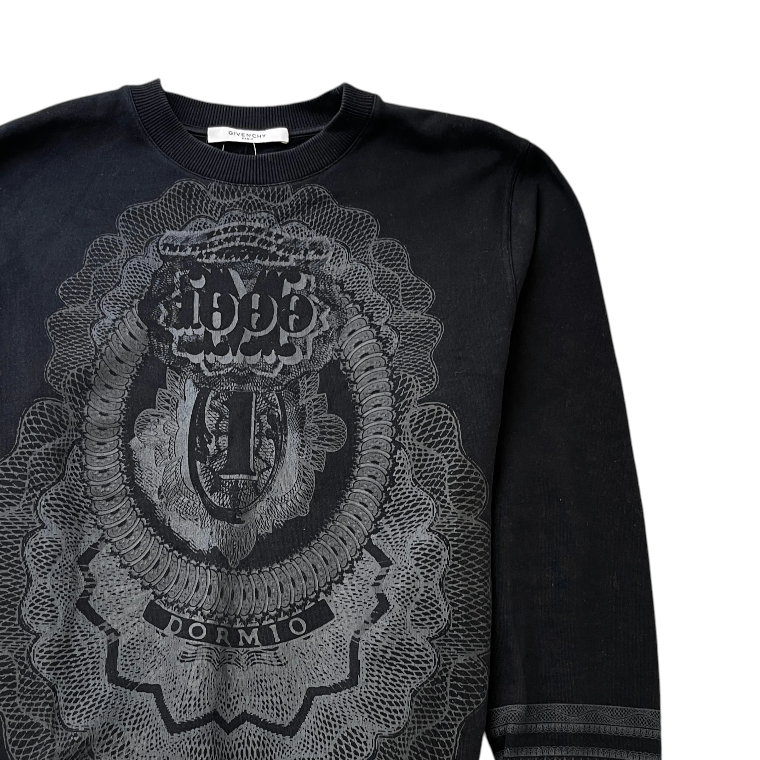 Men's Riccardo Tisci Ss 2017 1000 Bill Dormio Sweatshirt Black Size M - Image 3