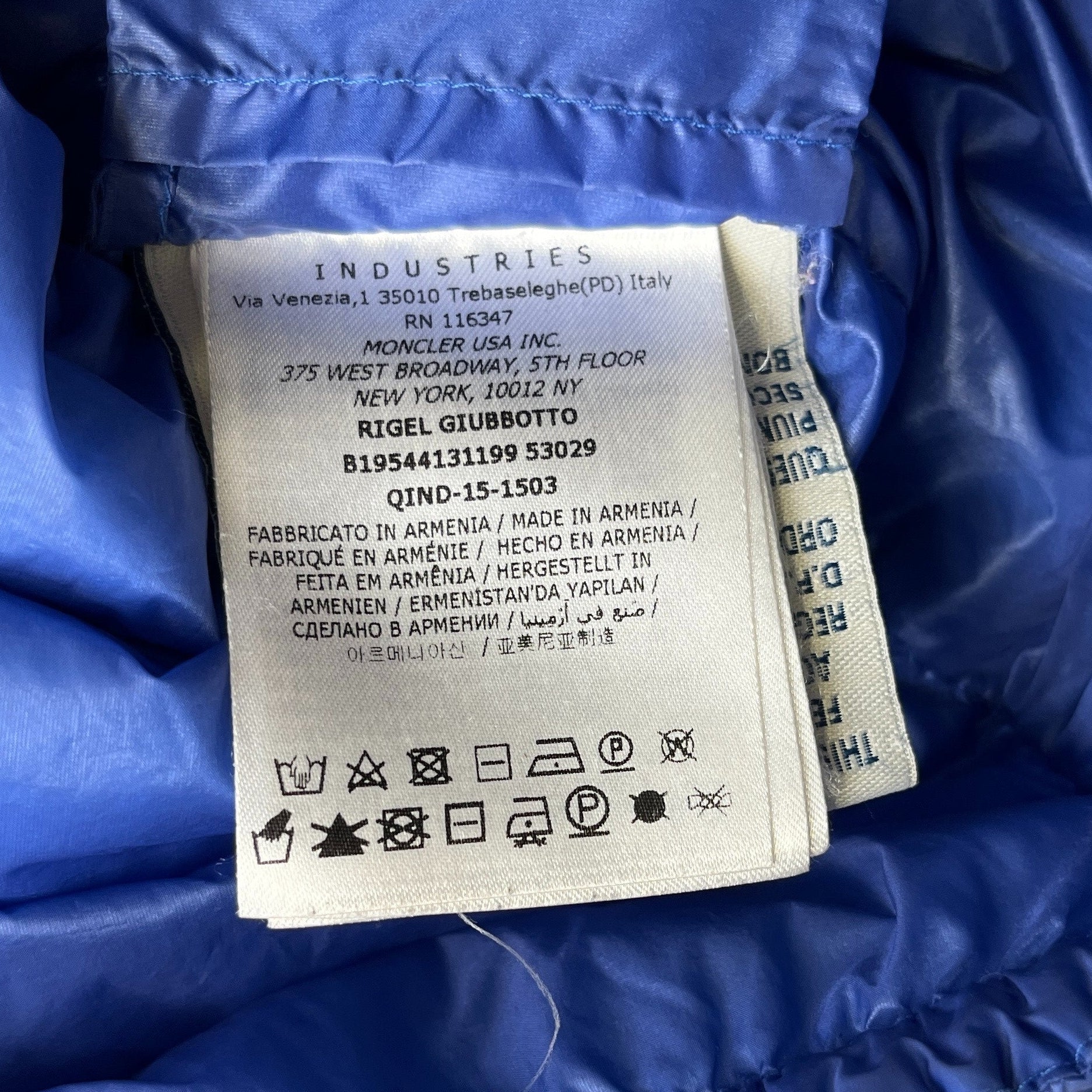 Men's Rigel Boys Age 12 Down Jacket Blue Size XXS - Image 6