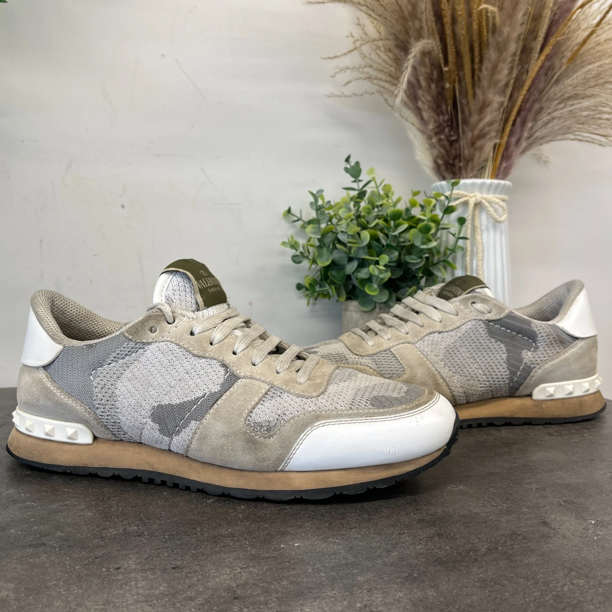 Men's Rockrunner Camouflage Low Trainers Grey Size EU 40 / UK 6 - Image 13