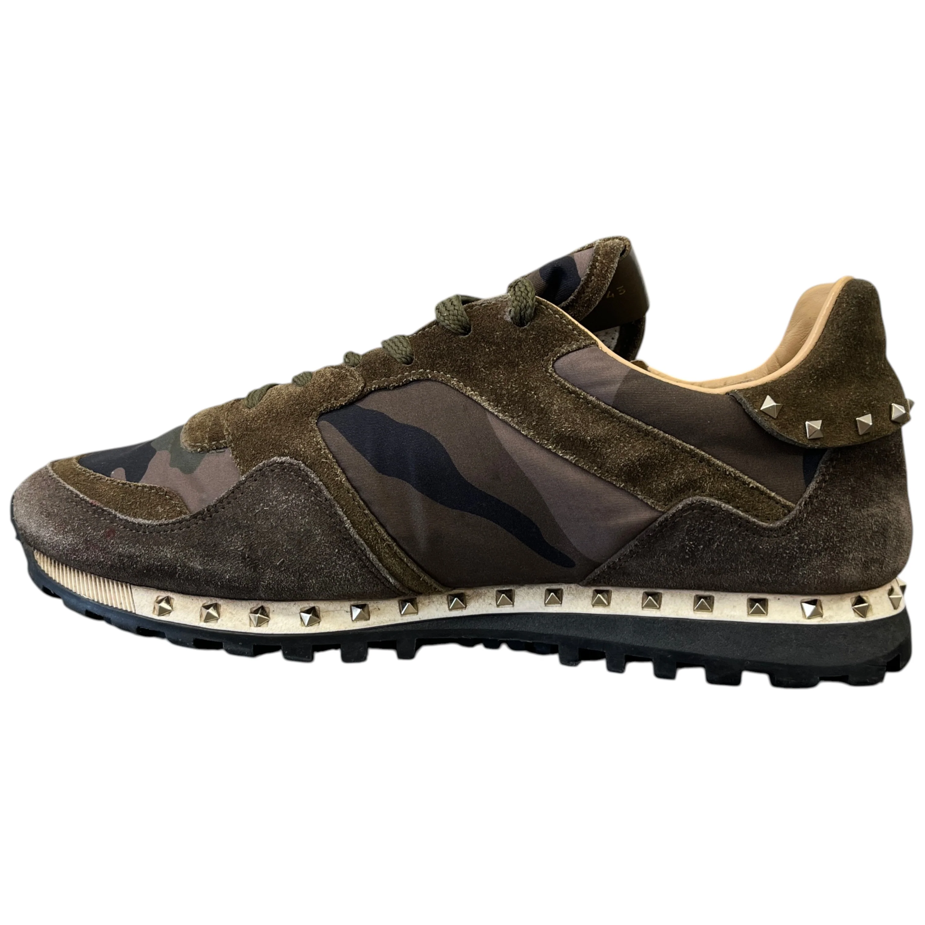 Men's Rockstud Low Trainers Khaki Size EU 43 / UK 9 - Image 2