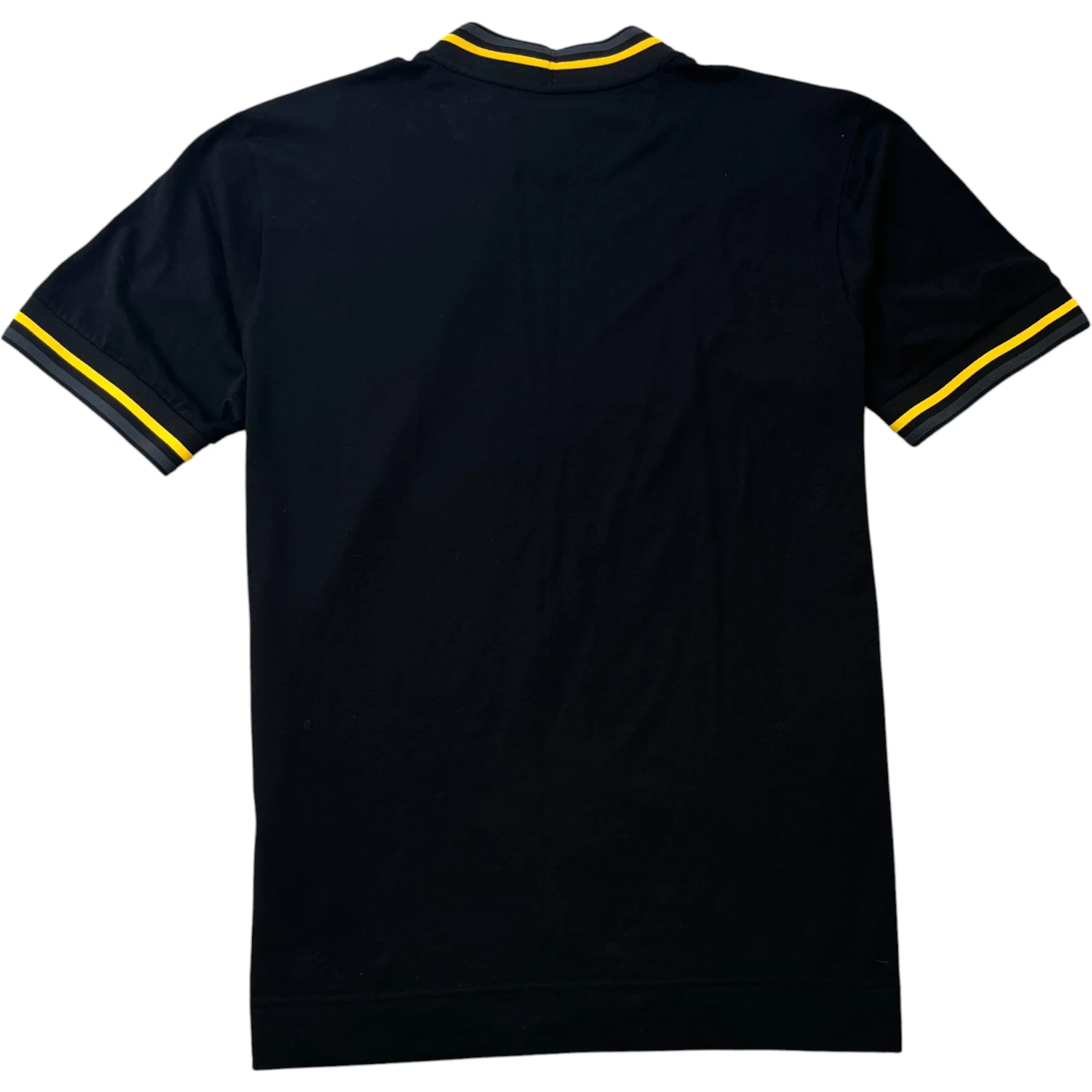 Men's Roma Ribbed Trim T-Shirt Black Size M - Image 2