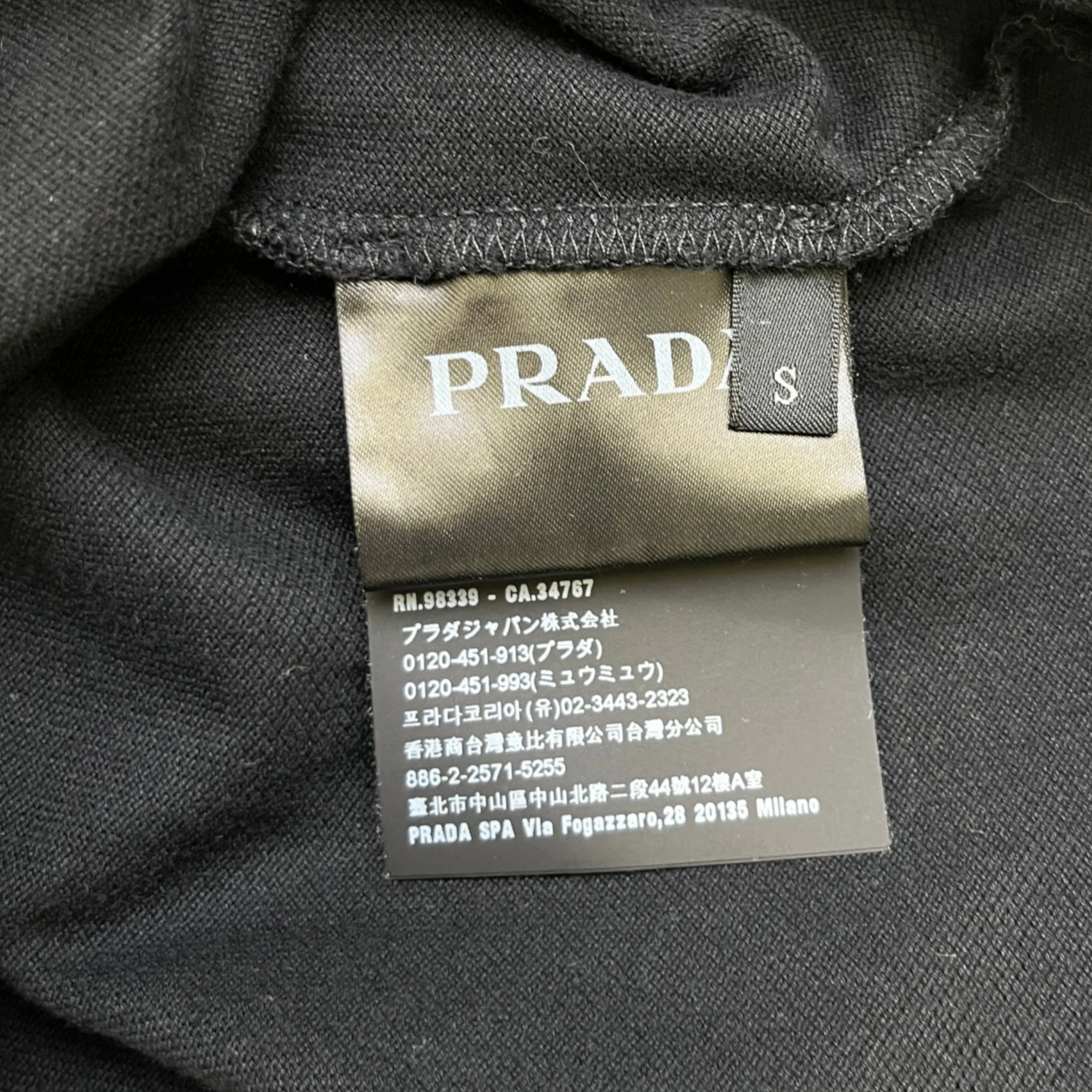 Men's Rubber Logo Polo Shirt Black Size S - Image 6