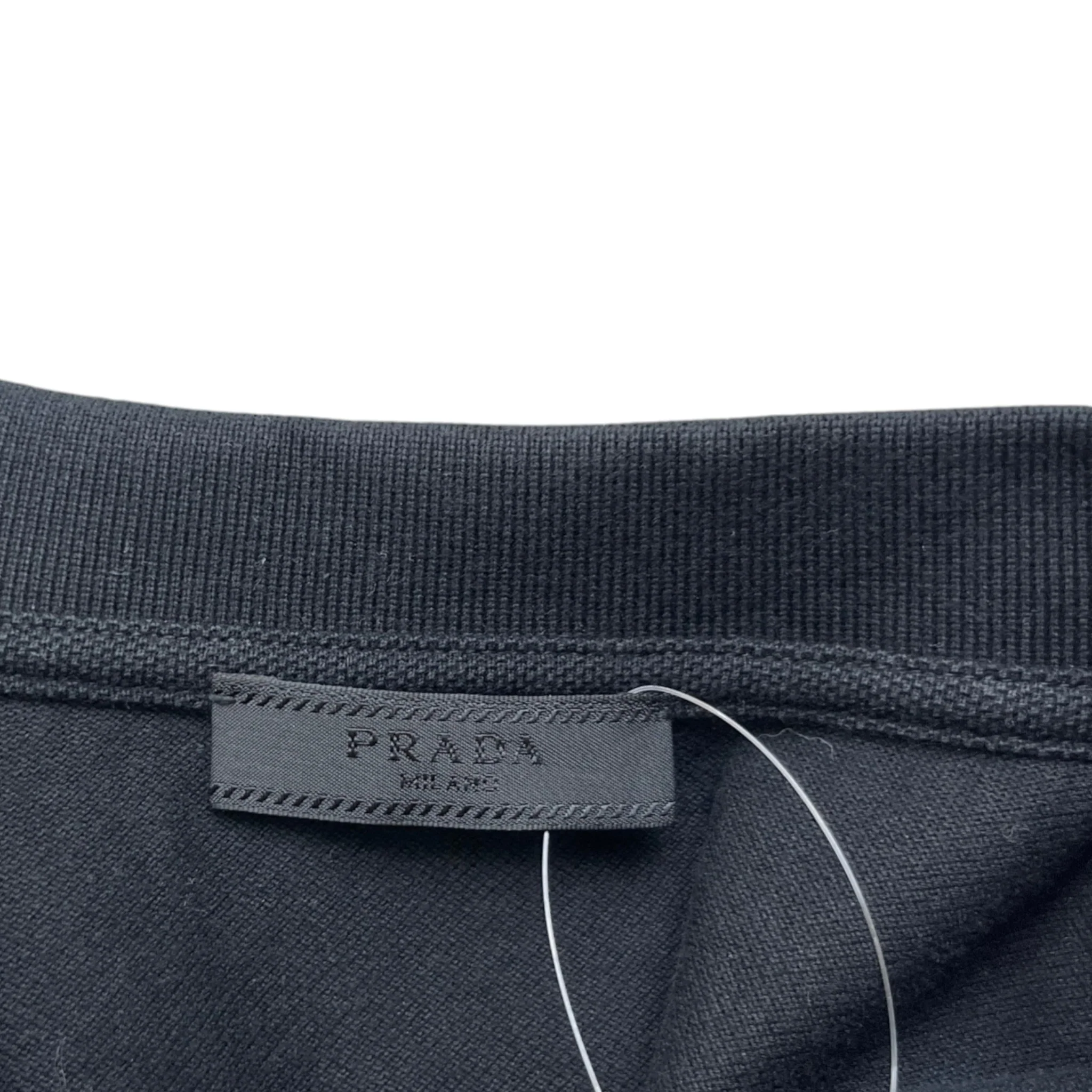 Men's Rubber Logo Polo Shirt Black Size S - Image 7