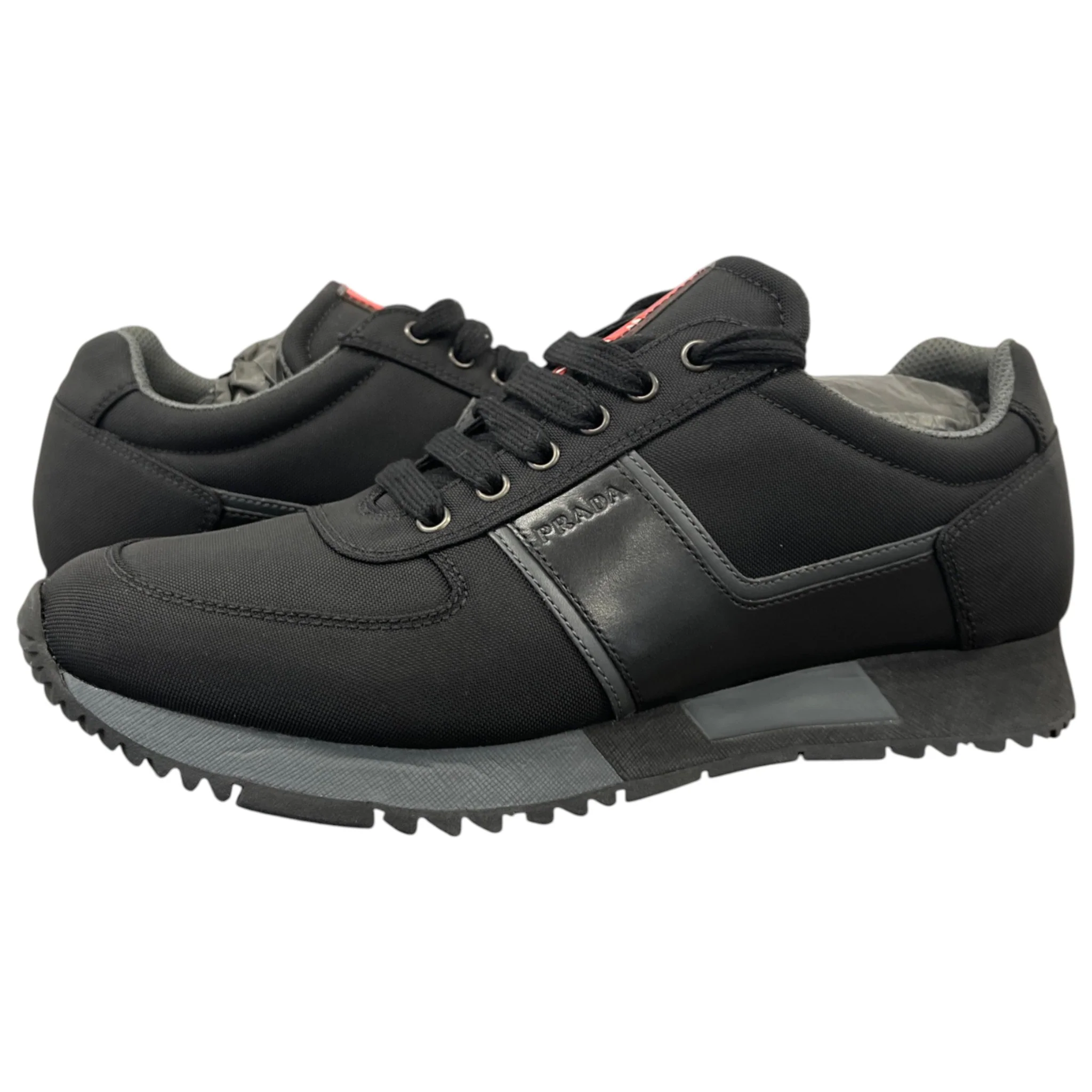 Men's Runner Low Trainers Black Size EU 40 / UK 6 - Image 3