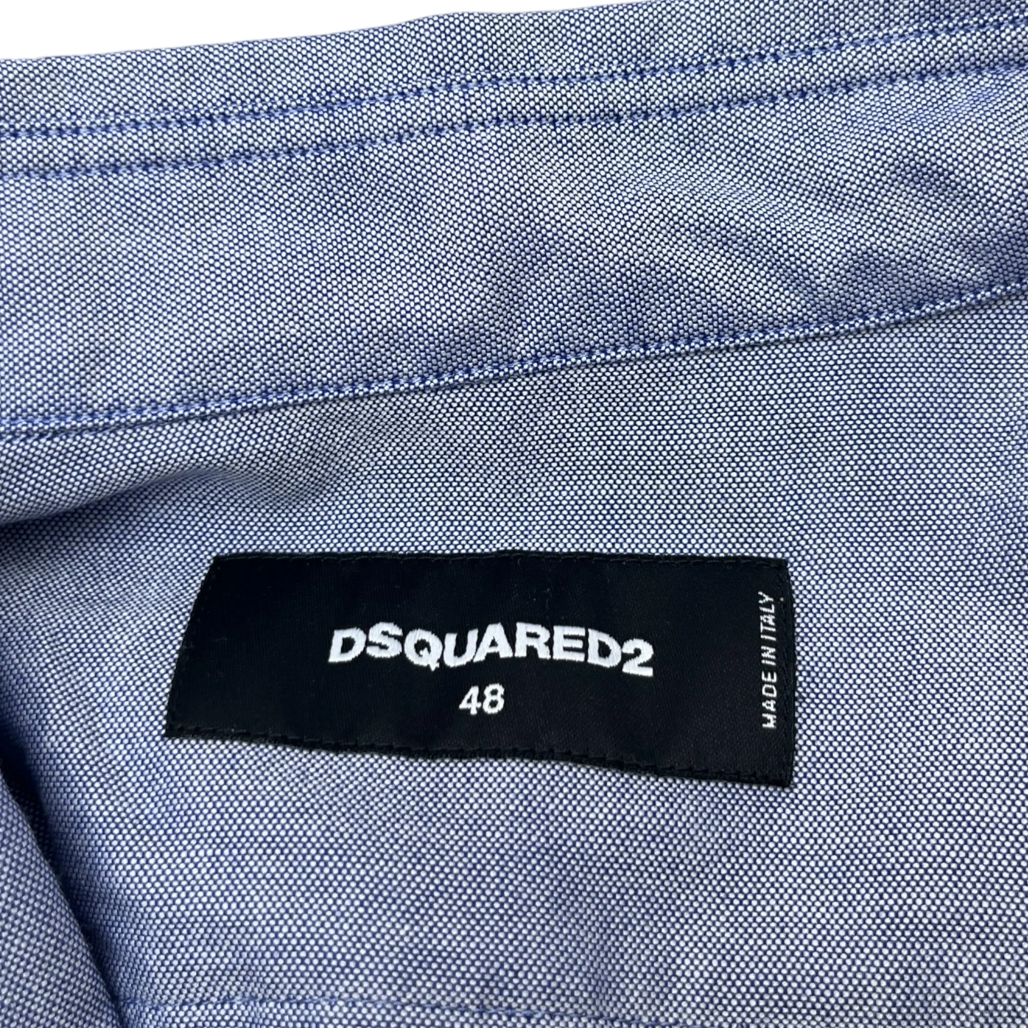 Men's Safety Pin Logo Long Sleeve Shirt Blue Size IT 48 / UK M - Image 7