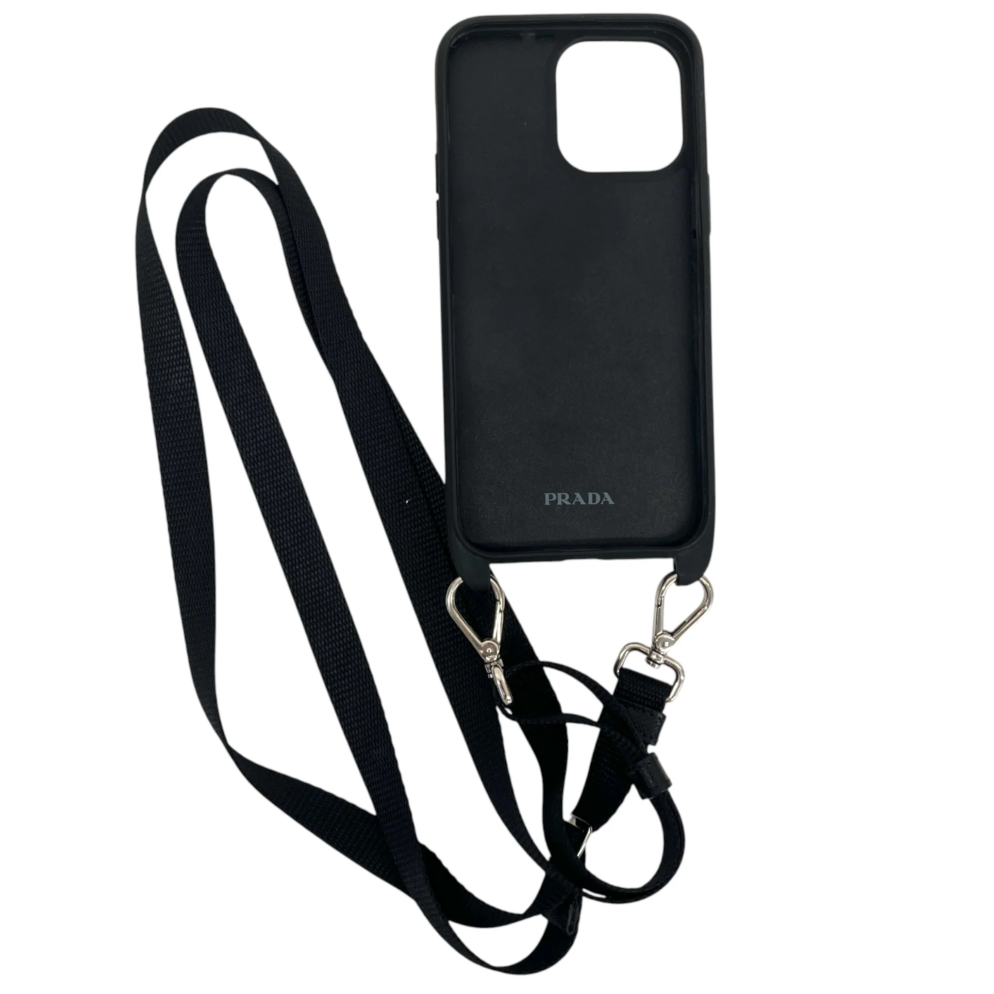 Men's Saffiano Detachable Strap Phone Case Black - Image 3