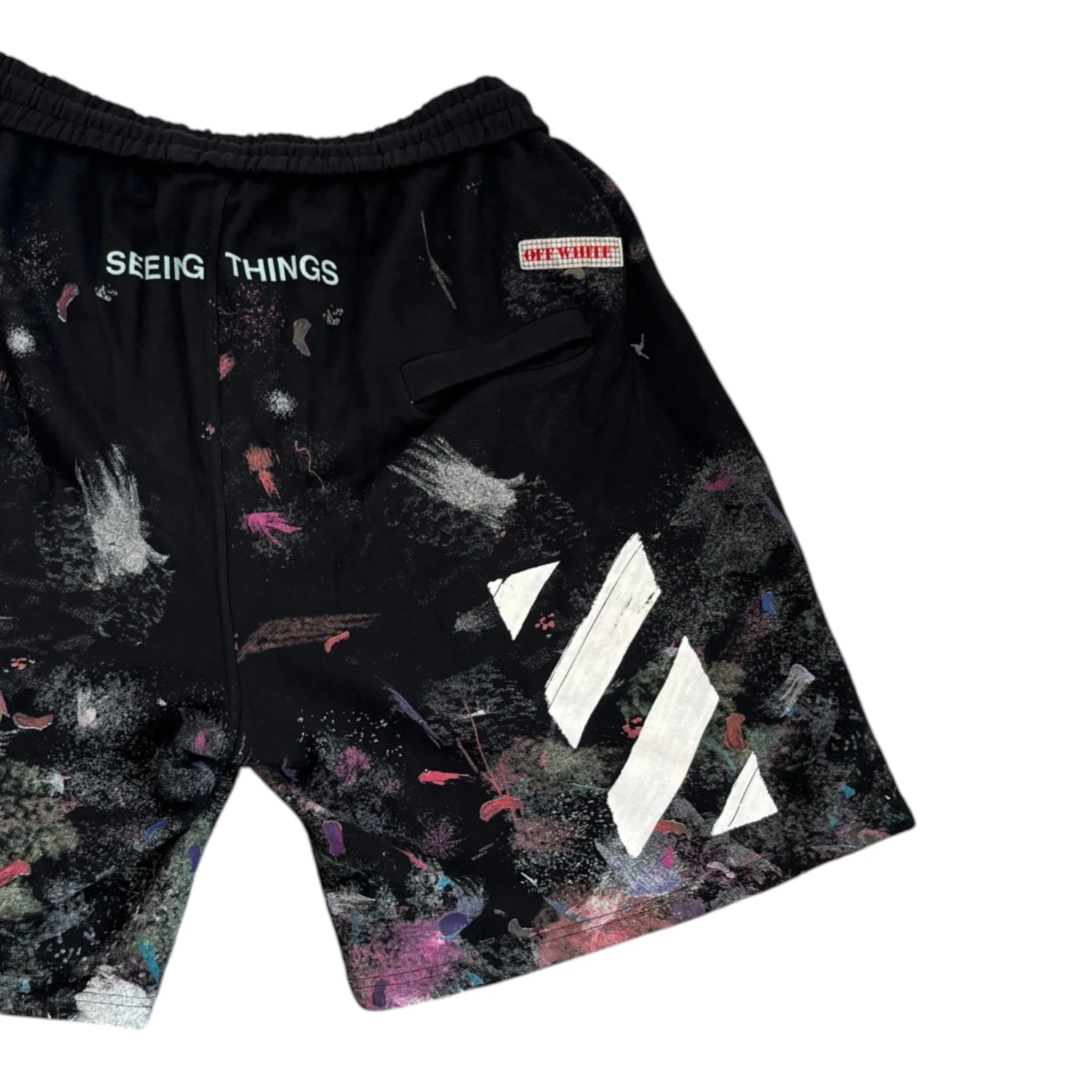 Men's Seeing Things Shorts Black Size S - Image 4