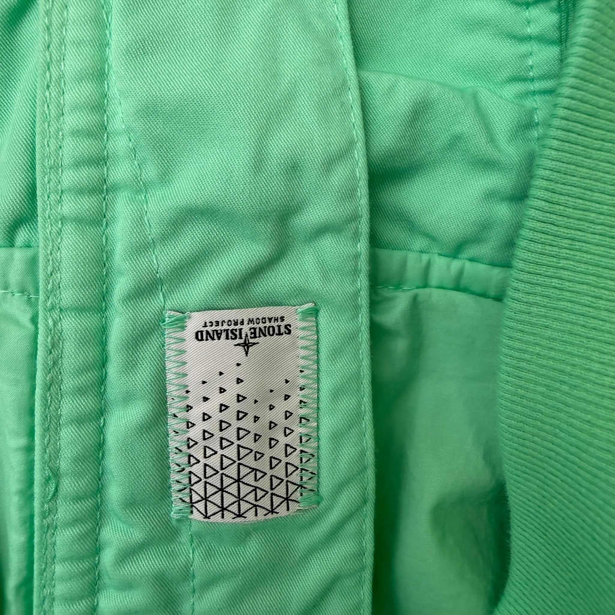 Men's Shadow Project Applique Logo Jacket Green Size S - Image 9