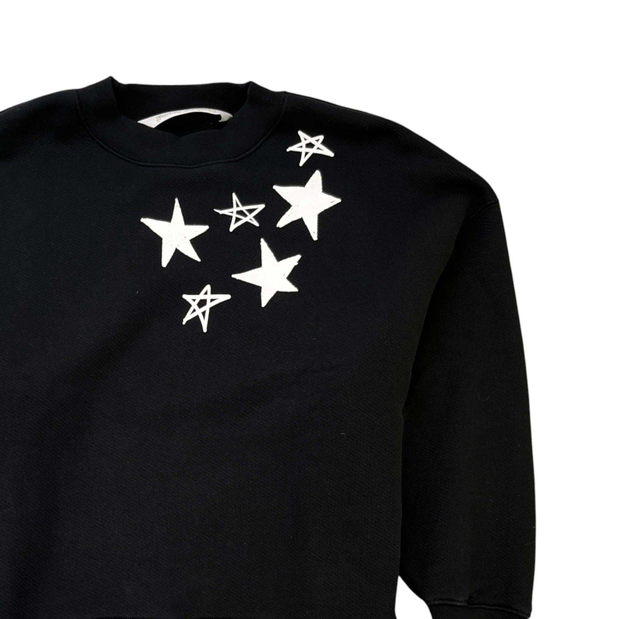 Men's Shooting Stars Logo Sweatshirt Black Size M - Image 3