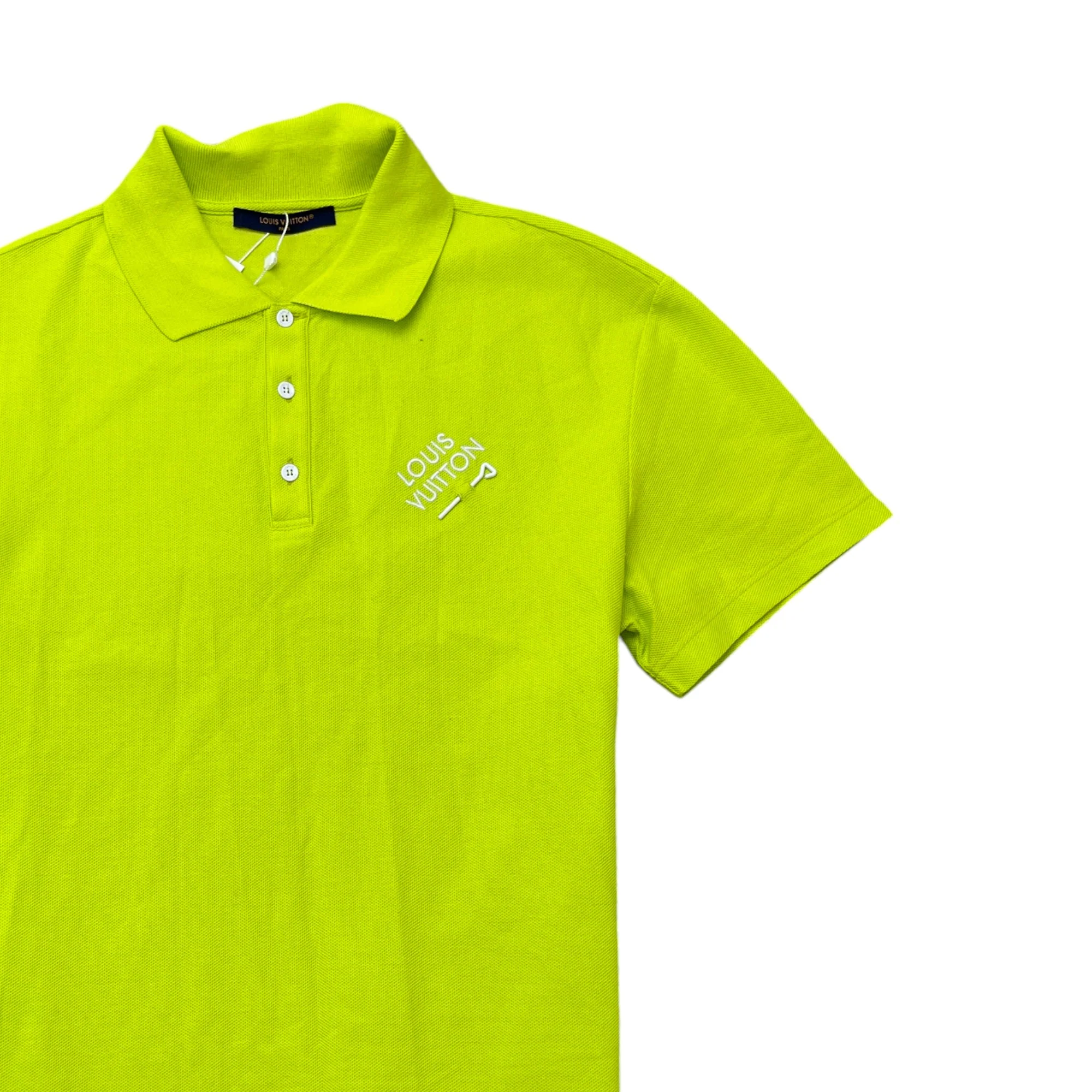 Men's Signature Embroidered Polo Shirt Green Size S - Image 3