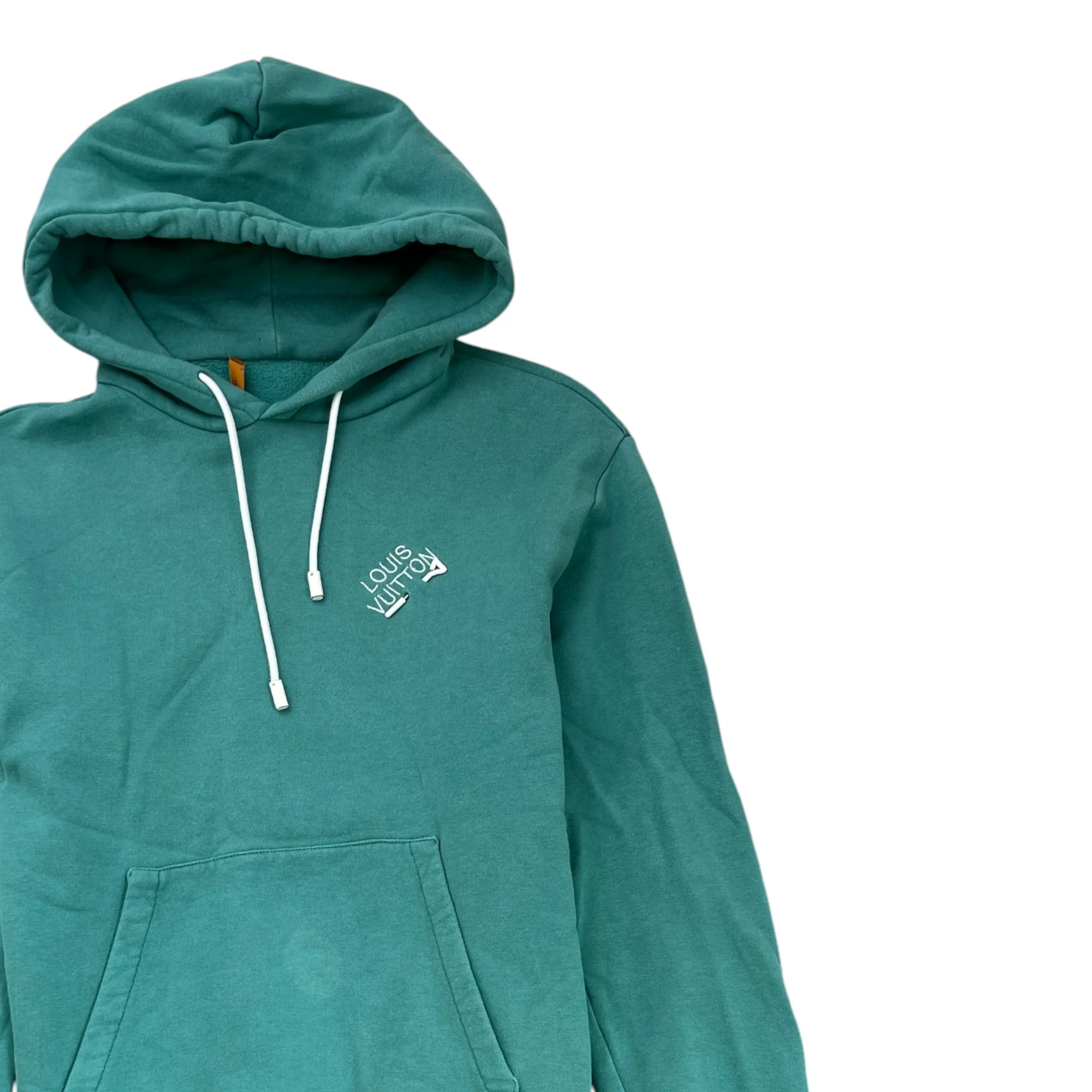 Men's Signature Logo Hoodie Green Size S - Image 3