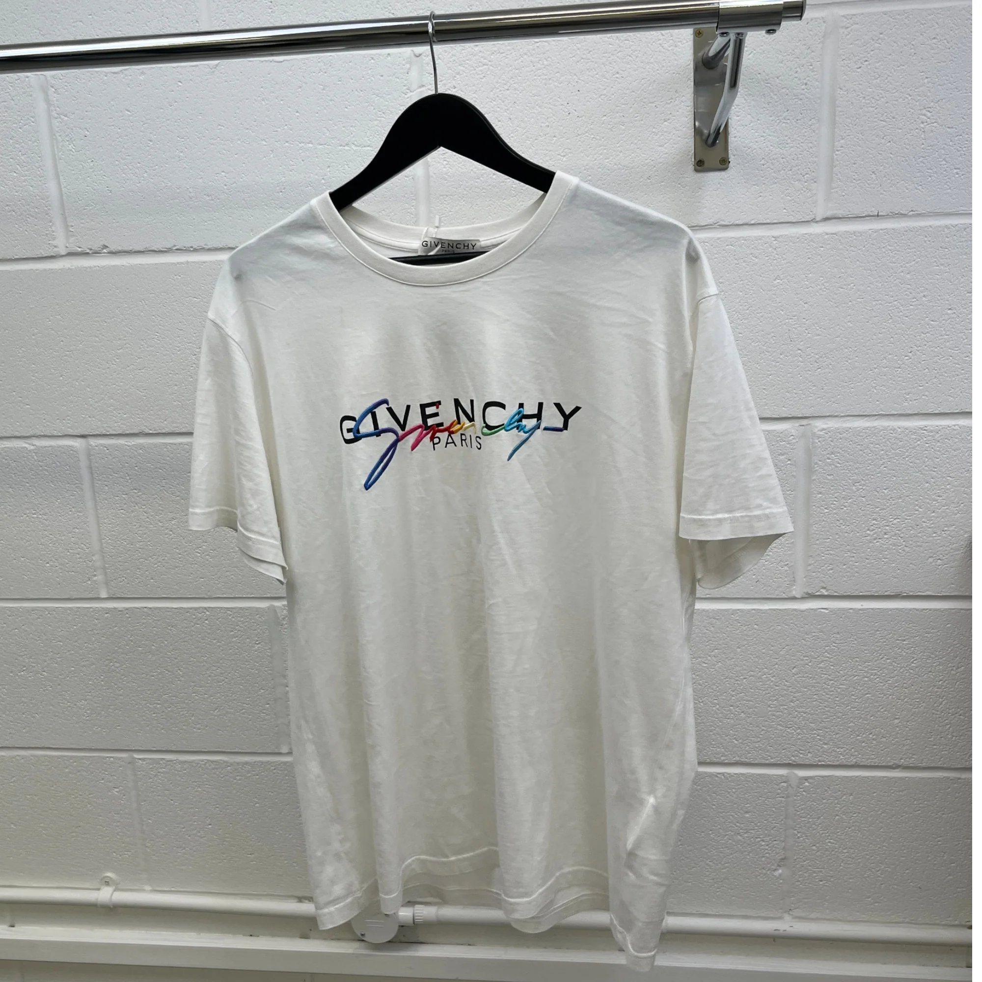 Men's Signature Logo T-Shirt White Size L - Image 8