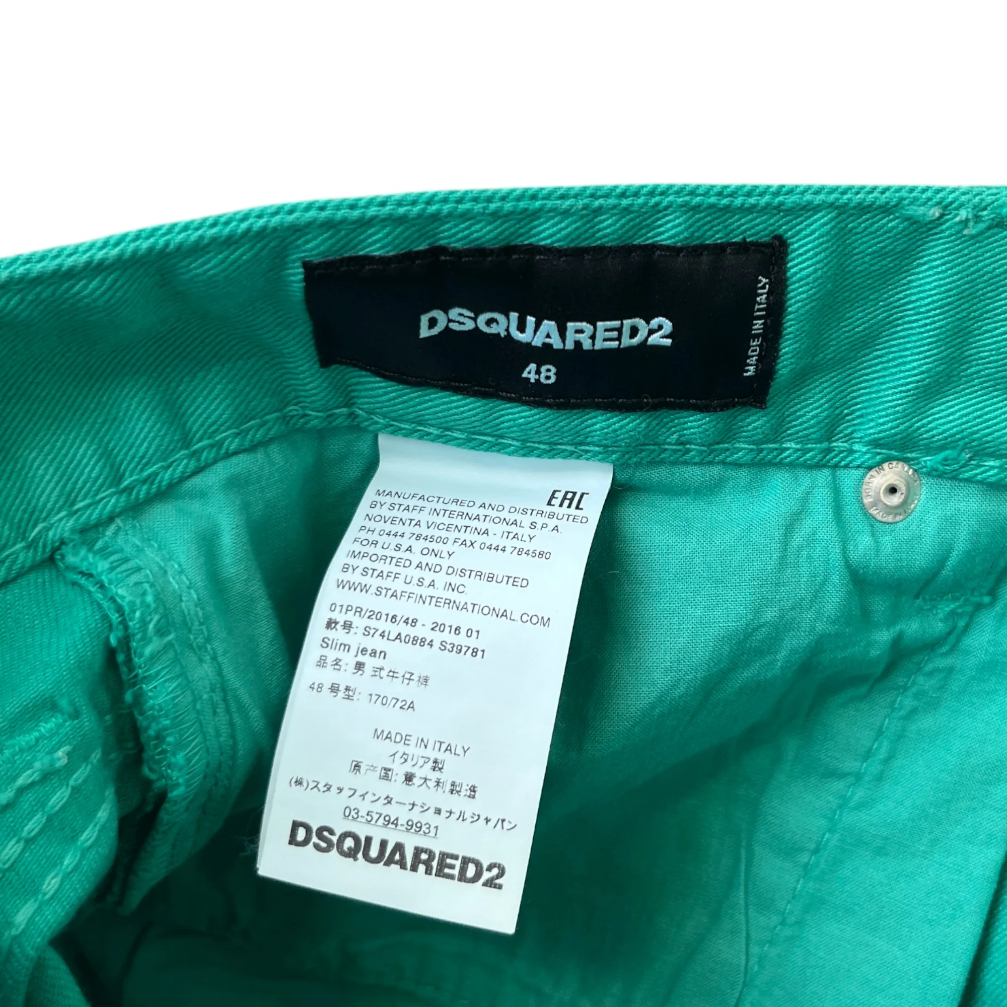 Men's Slim Jeans Green Size IT 48 / UK 32 - Image 10
