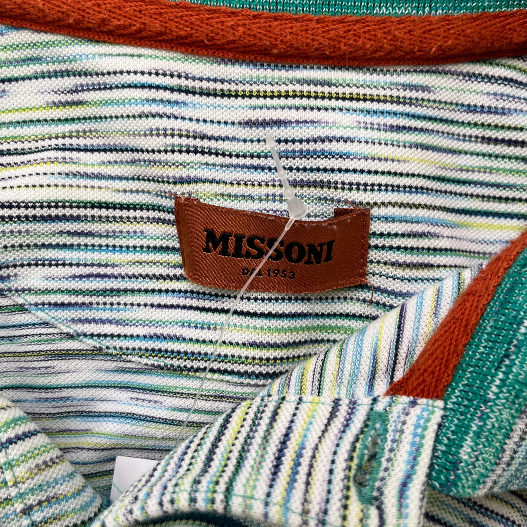 Men's Slub Polo Shirt Blue Size M - Image 7