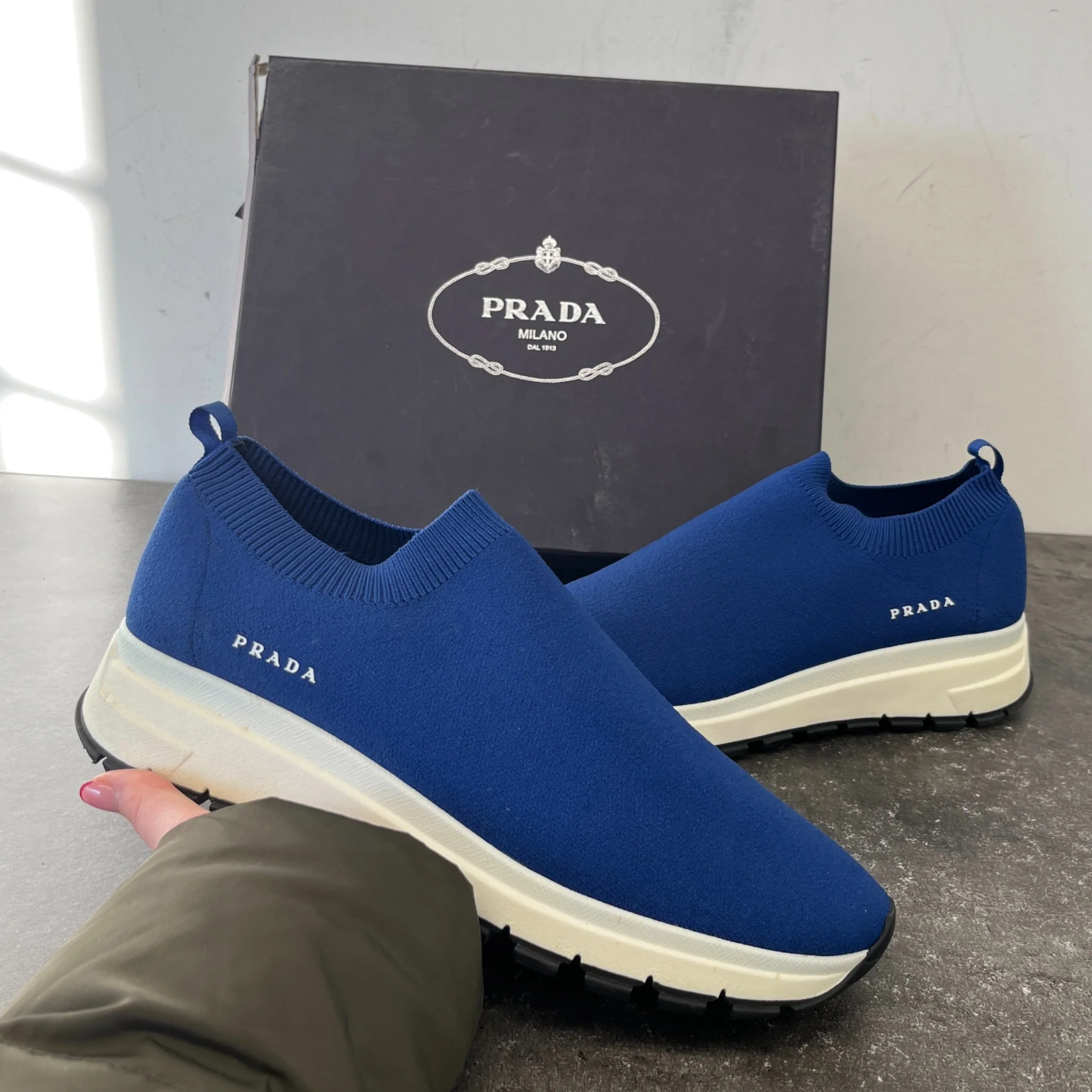 Men's Sock Low Trainers Blue Size EU 41 / UK 7 - Image 12