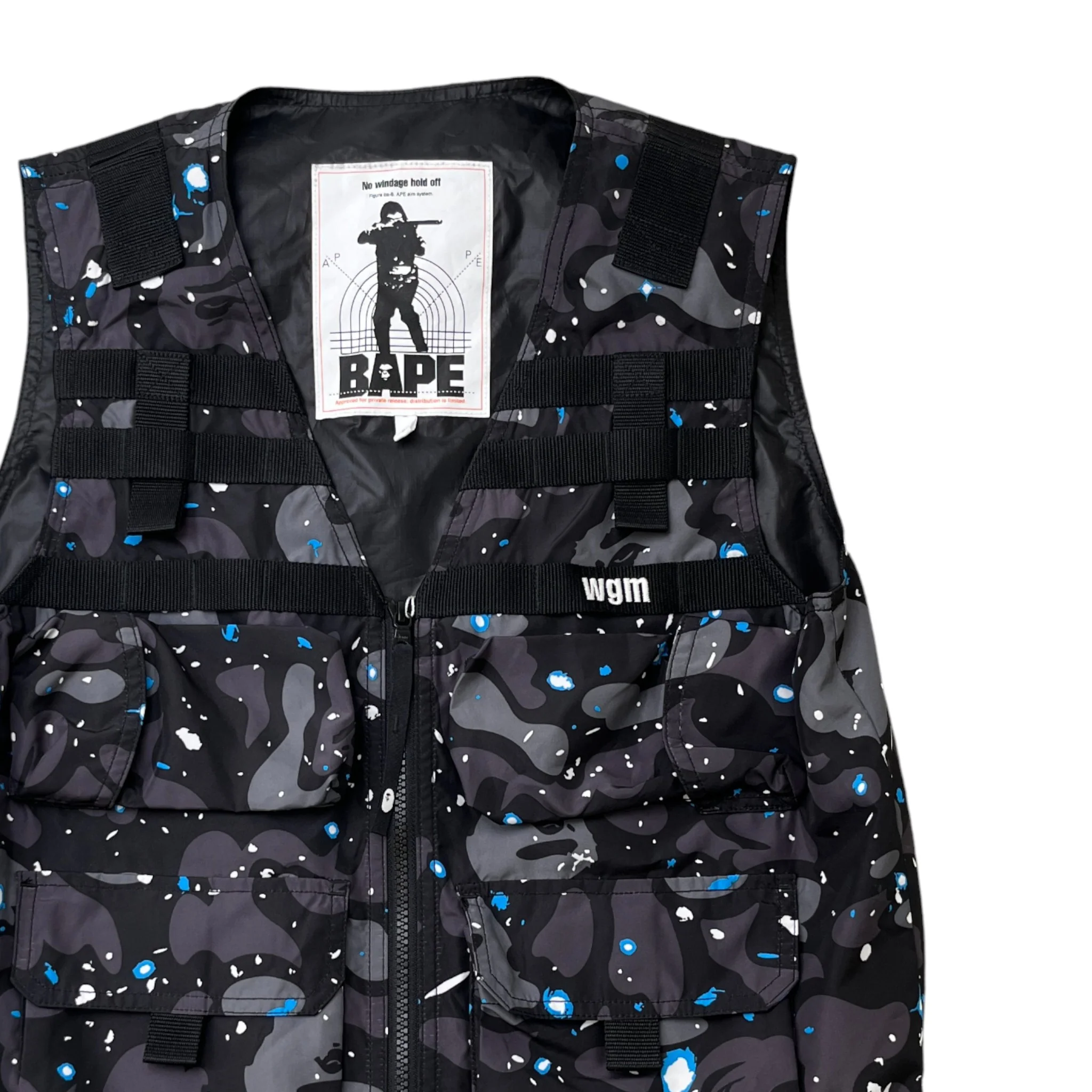 Men's Space Camo Military Vest Black Size S - Image 3