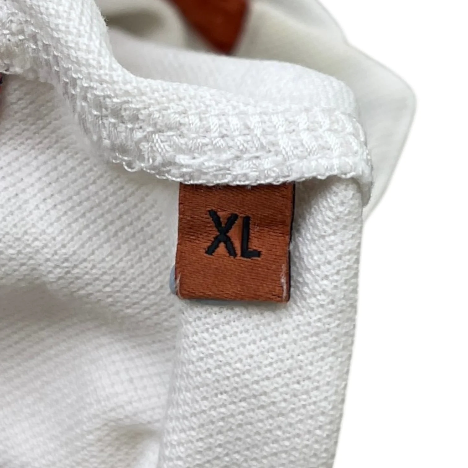 Men's Space Dye Collar Polo Shirt White Size XL - Image 6