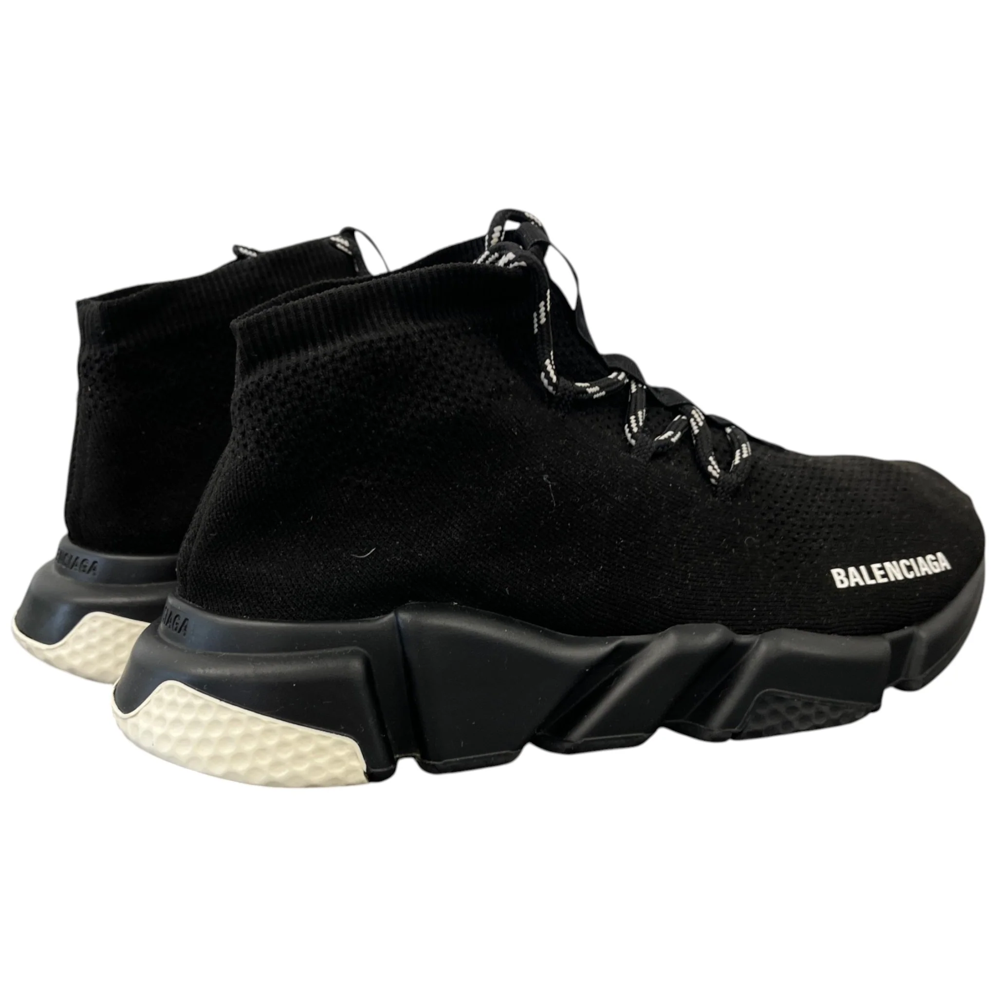 Men's Speed Lace High Trainers Black Size EU 41 / UK 7 - Image 8