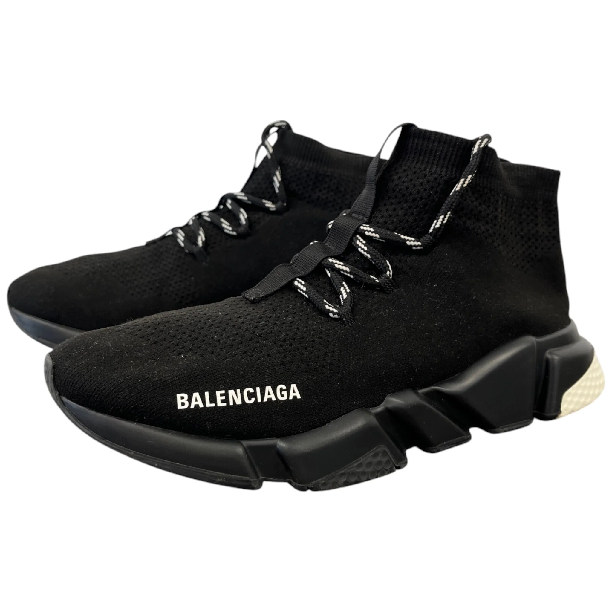 Men's Speed Lace High Trainers Black Size EU 41 / UK 7 - Image 9