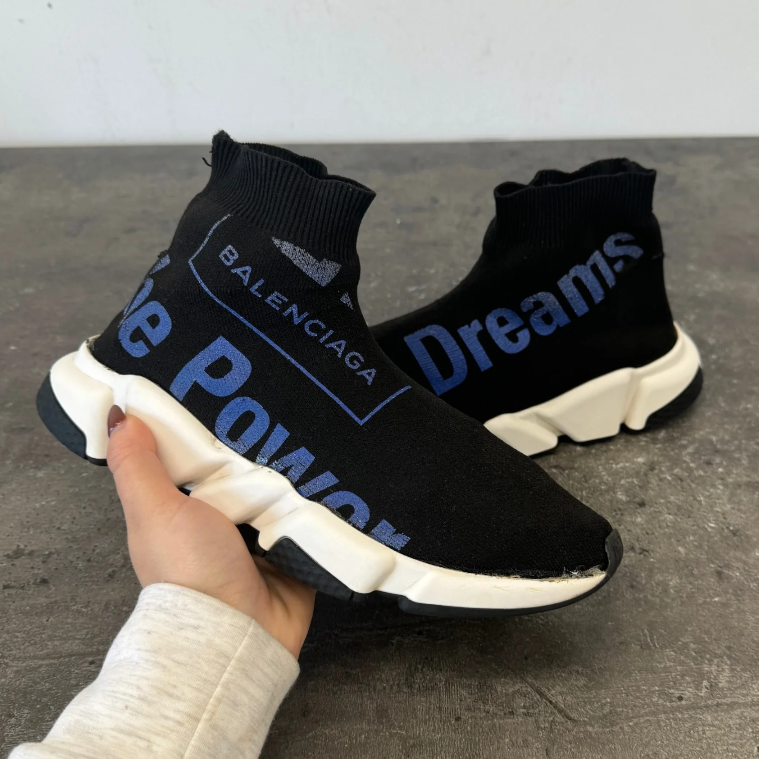 Men's Speed Sock High Trainers Black Size EU 40 / UK 6 - Image 13