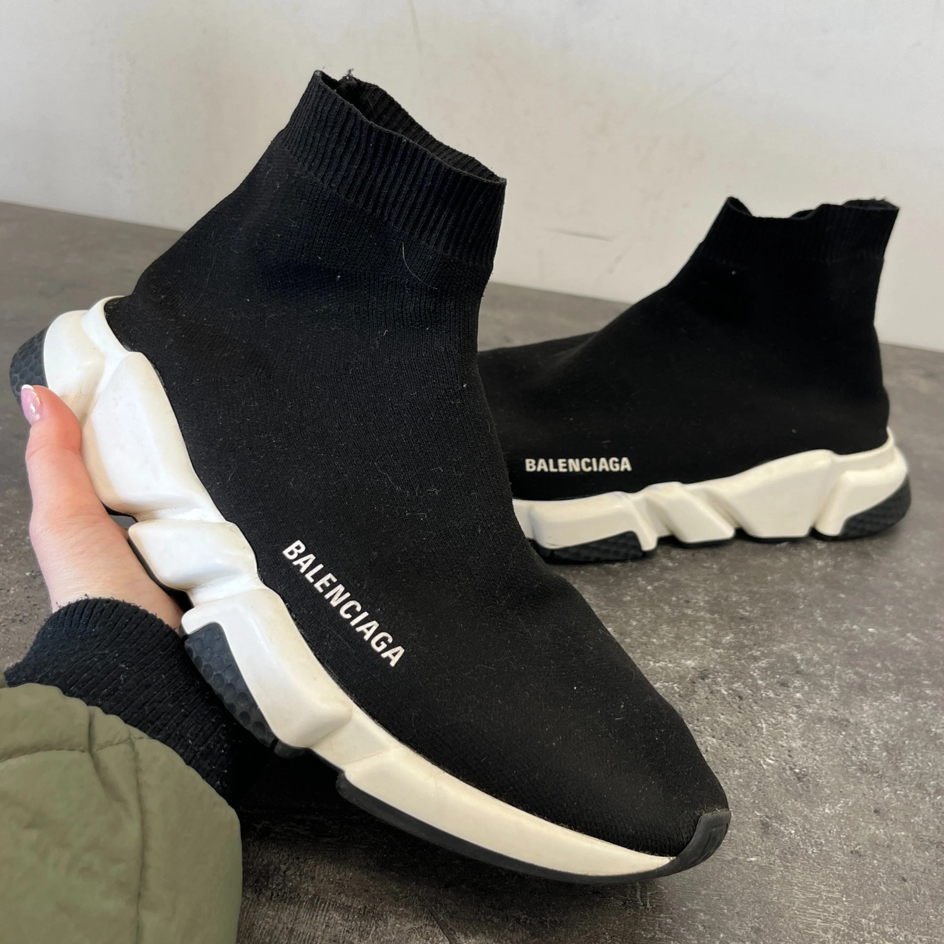 Men's Speed Sock High Trainers Black Size EU 43 / UK 9 - Image 11