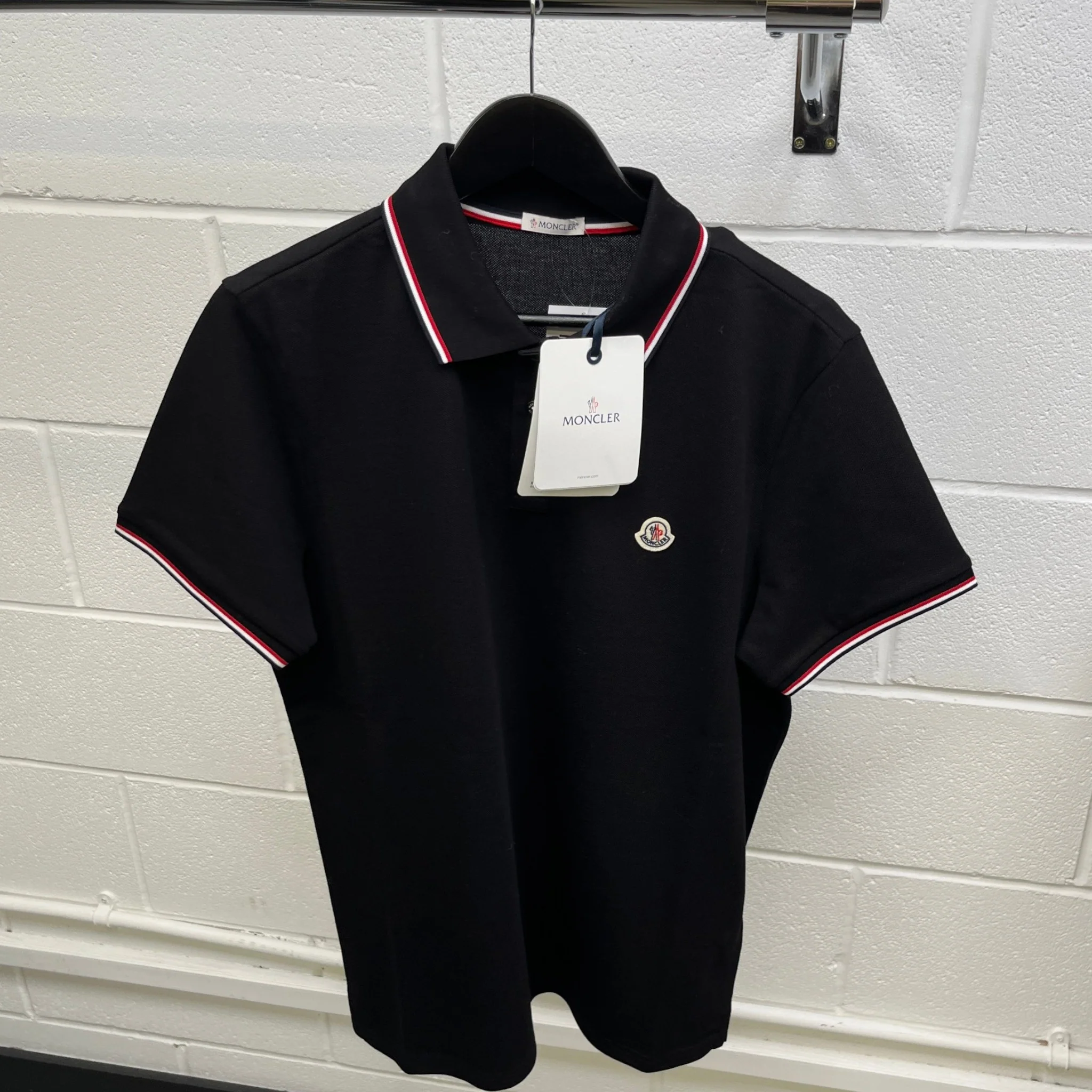 Men's Ss Maglia Polo Shirt Black Size L - Image 13