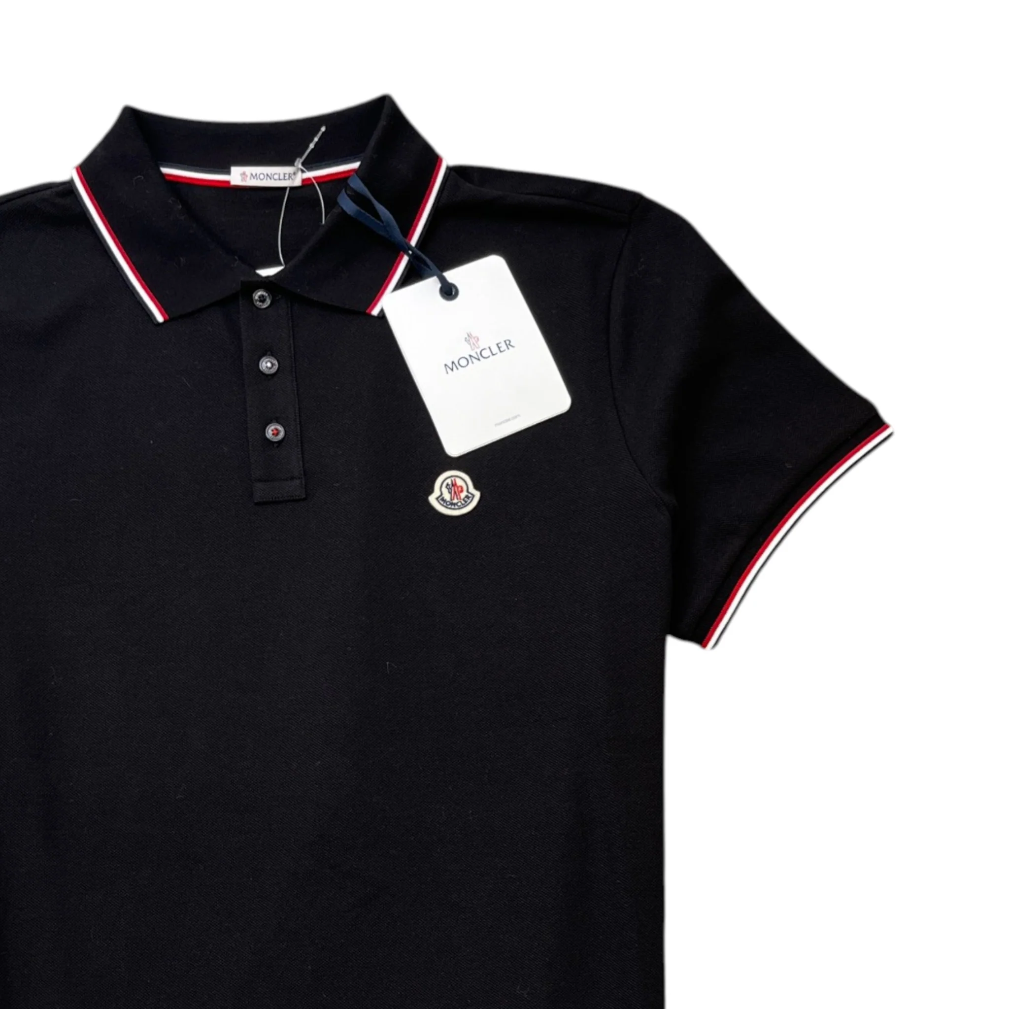 Men's Ss Maglia Polo Shirt Black Size L - Image 3
