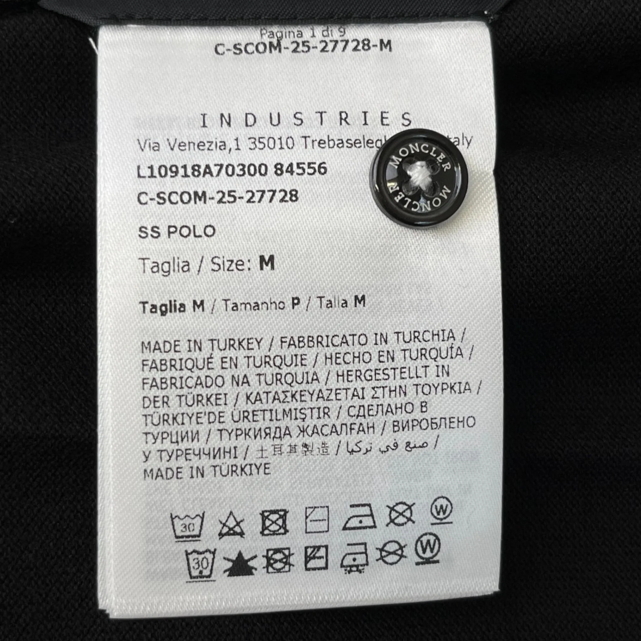 Men's Ss Polo Shirt Black Size M - Image 11