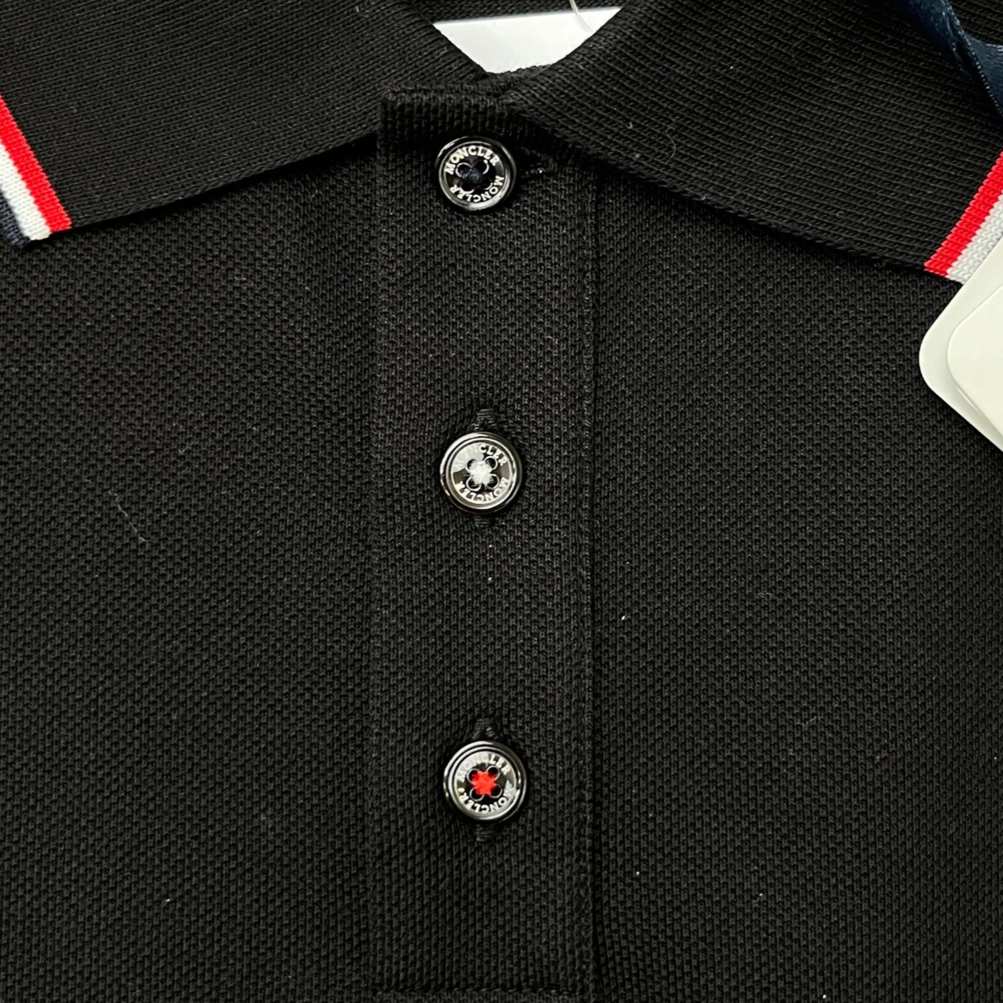 Men's Ss Polo Shirt Black Size M - Image 7