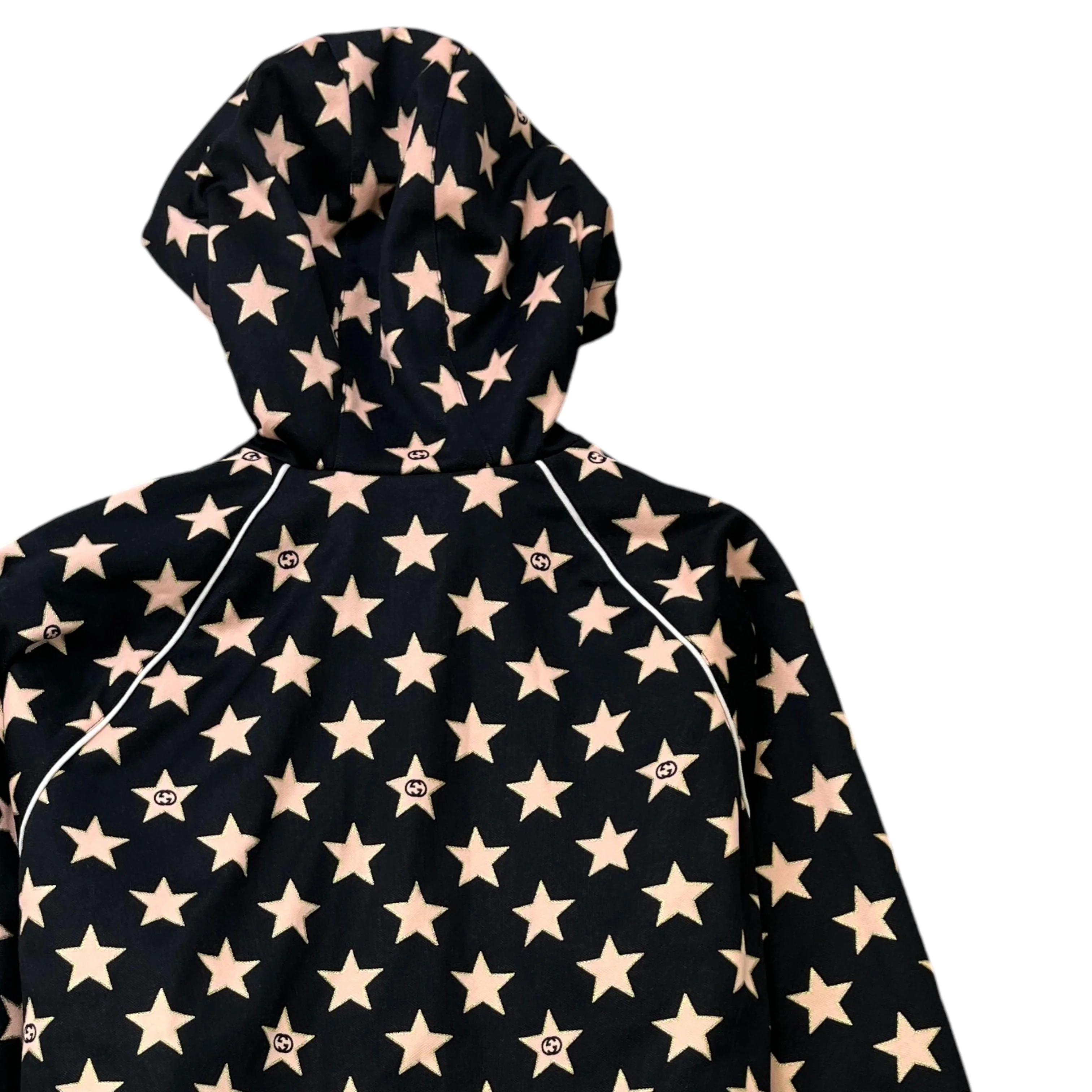 Men's Star Monogram Hoodie Black Size S - Image 4